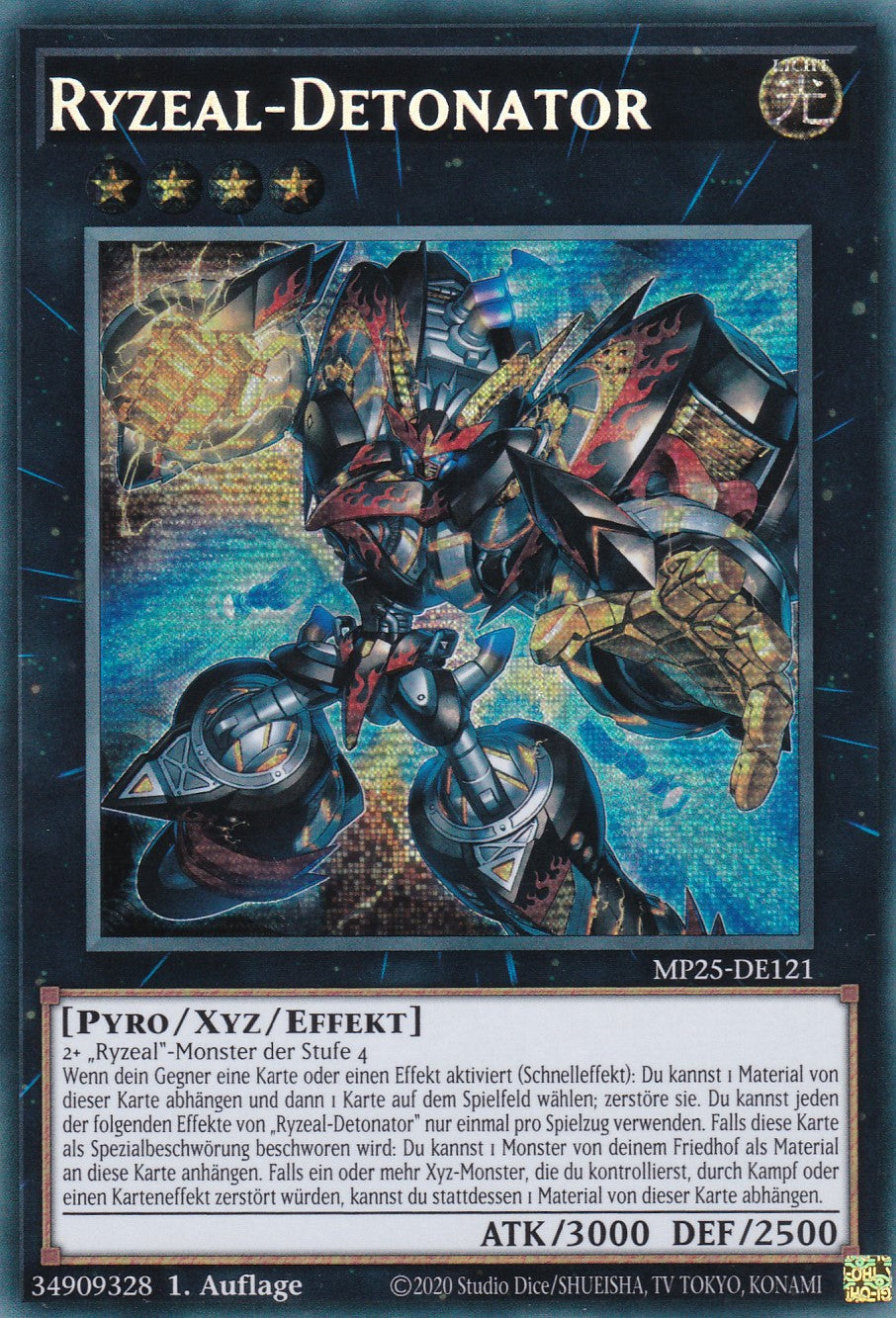 Ryzeal Detonator – MP25-DE121 – Secret Rare – 1. Auflage – Deutsch – 2025 Mega-Pack Tin