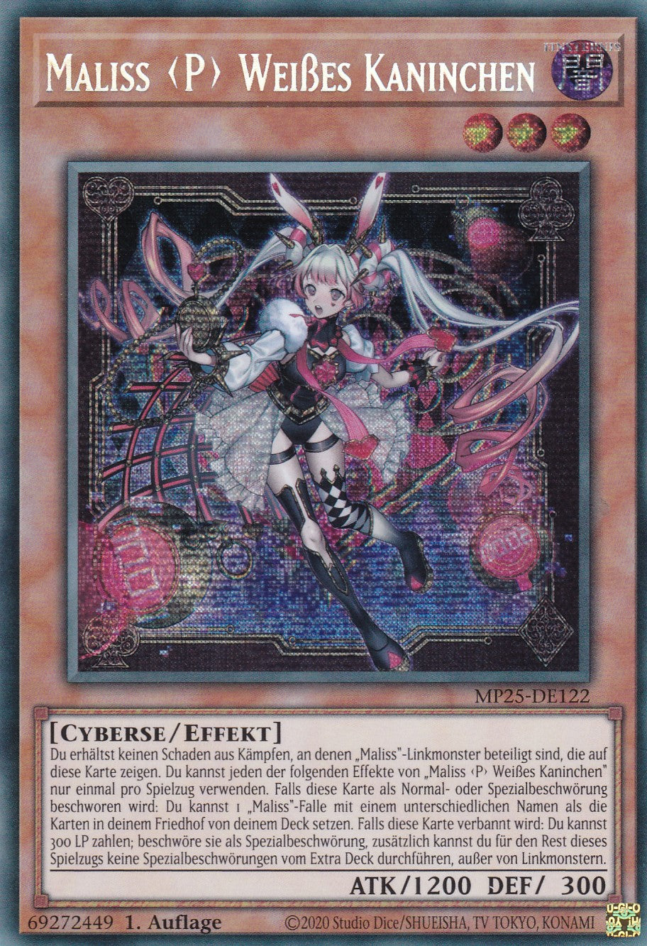 Maliss P Weißes Kaninchen – MP25-DE122 – Secret Rare – 1. Auflage – Deutsch – 2025 Mega-Pack Tin