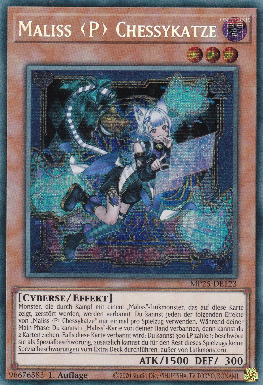 Maliss P Chessykatze – MP25-DE123 – Secret Rare – 1. Auflage – Deutsch – 2025 Mega-Pack Tin