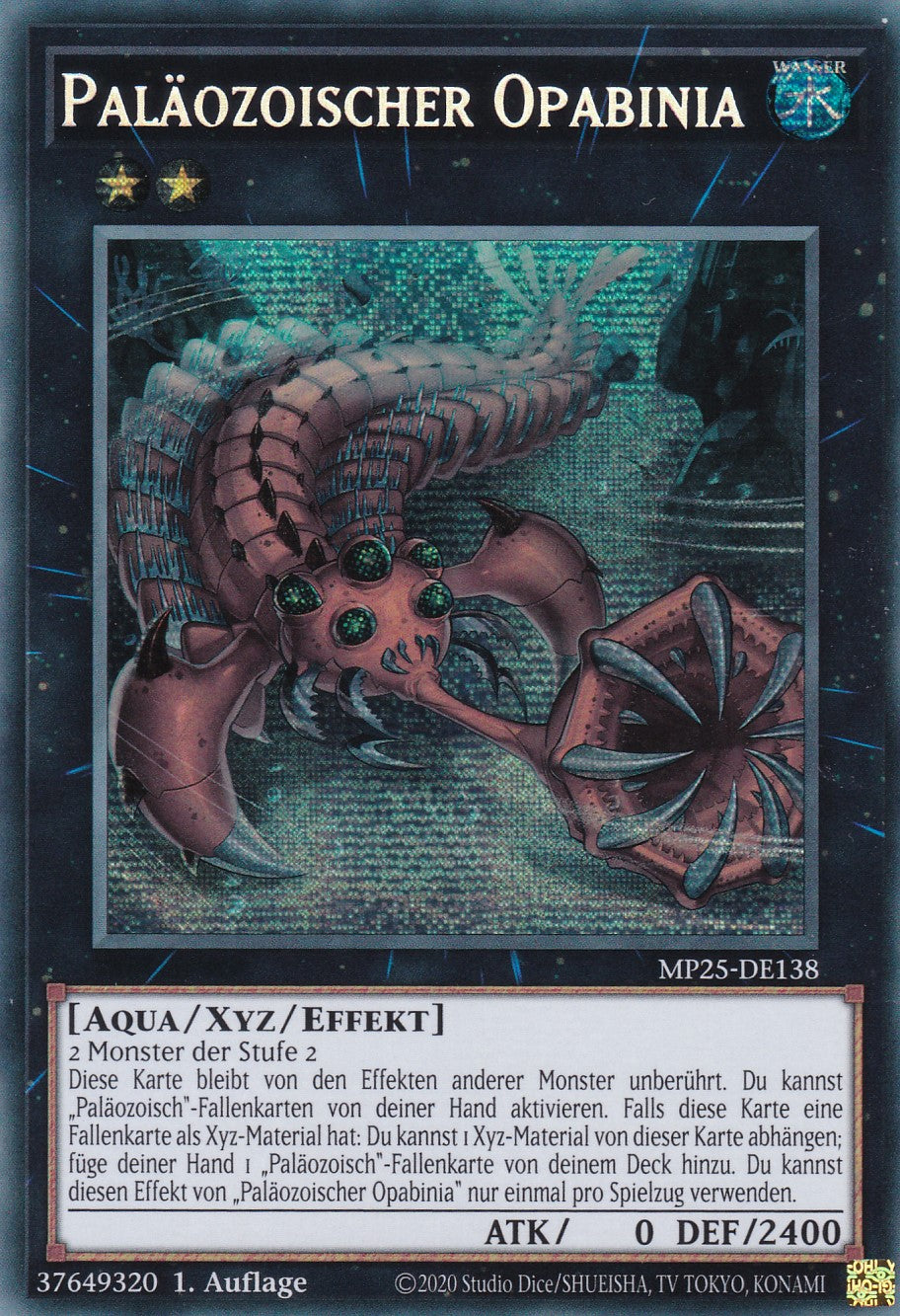 Paläozoischer Opabinia – MP25-DE138 – Secret Rare – 1. Auflage – Deutsch – 2025 Mega-Pack Tin