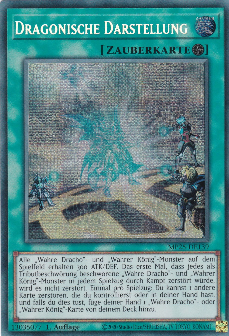 Dragonische Darstellung – MP25-DE139 – Secret Rare – 1. Auflage – Deutsch – 2025 Mega-Pack Tin