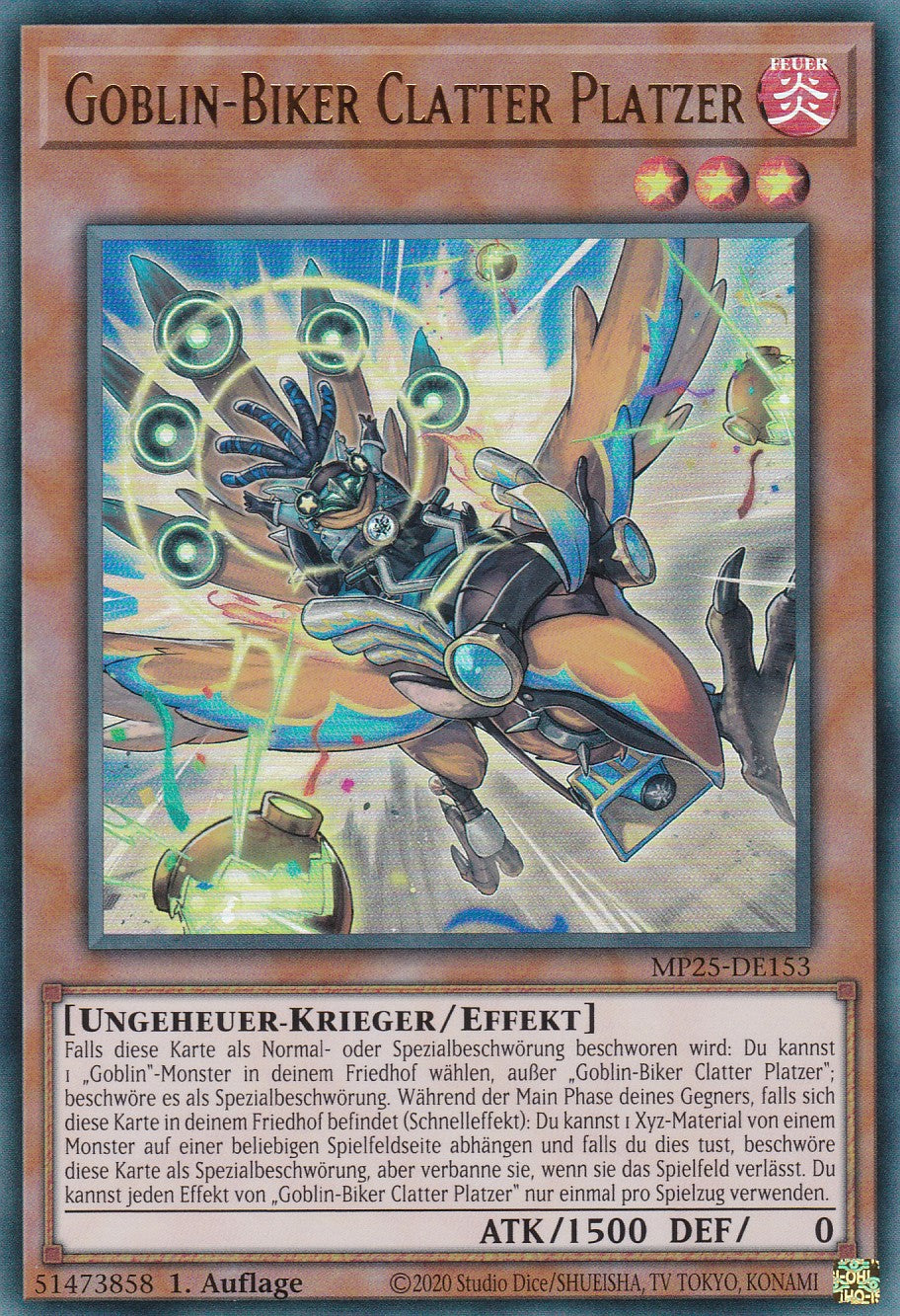 Goblin-Biker Clatter Platzer – MP25-DE153 – Ultra Rare – 1. Auflage – Deutsch – 2025 Mega-Pack Tin