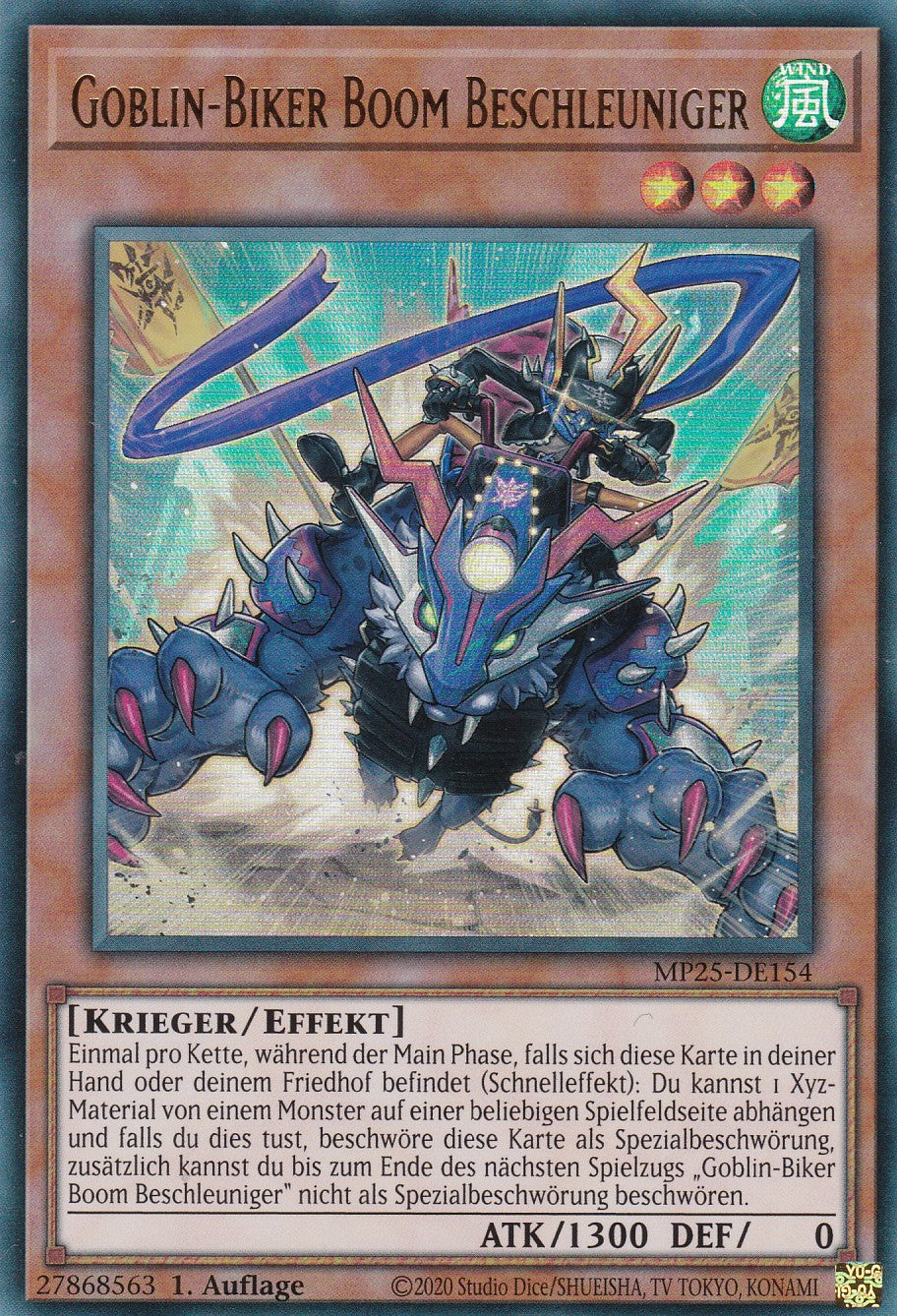 Goblin-Biker Boom Beschleuniger – MP25-DE154 – Ultra Rare – 1. Auflage – Deutsch – 2025 Mega-Pack Tin