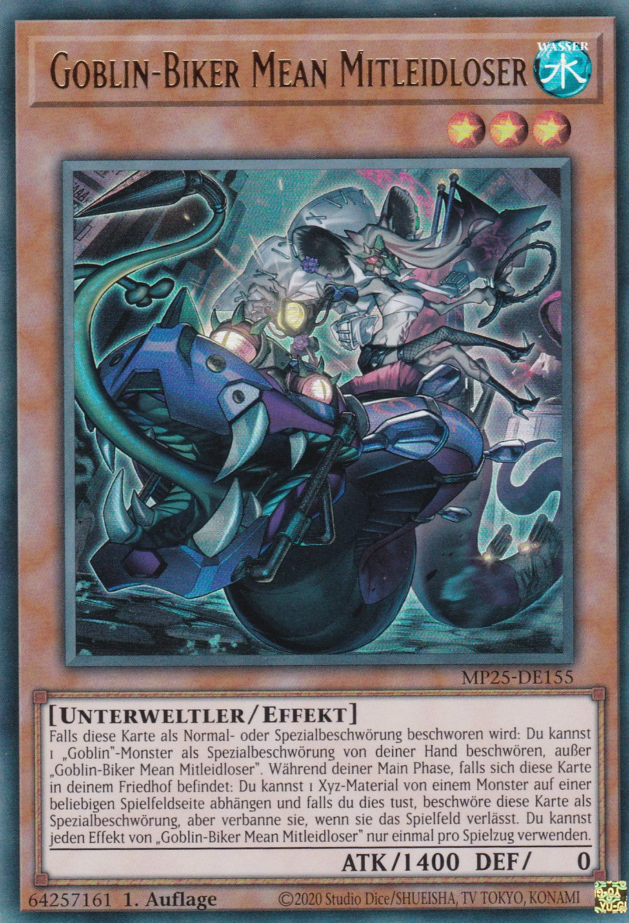 Goblin-Biker Mean Mitleidloser – MP25-DE155 – Ultra Rare – 1. Auflage – Deutsch – 2025 Mega-Pack Tin