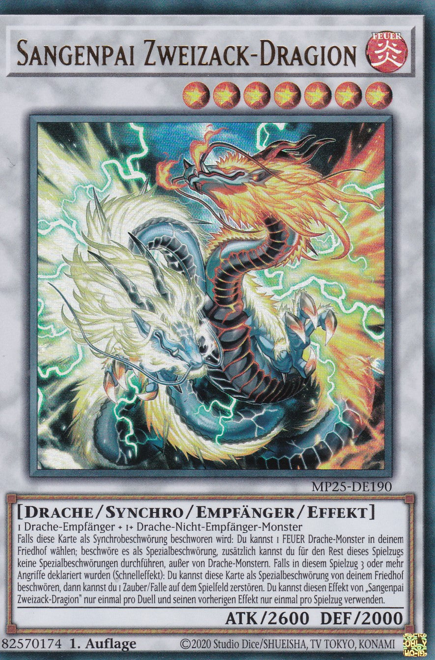 Sangenpai Zweizack-Dragion – MP25-DE190 – Ultra Rare – 1. Auflage – Deutsch – 2025 Mega-Pack Tin