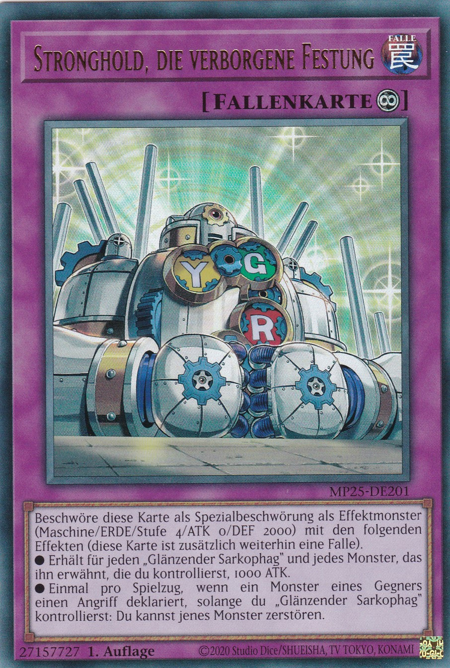 Stronghold, die verborgene Festung – MP25-DE201 – Ultra Rare – 1. Auflage – Deutsch – 2025 Mega-Pack Tin