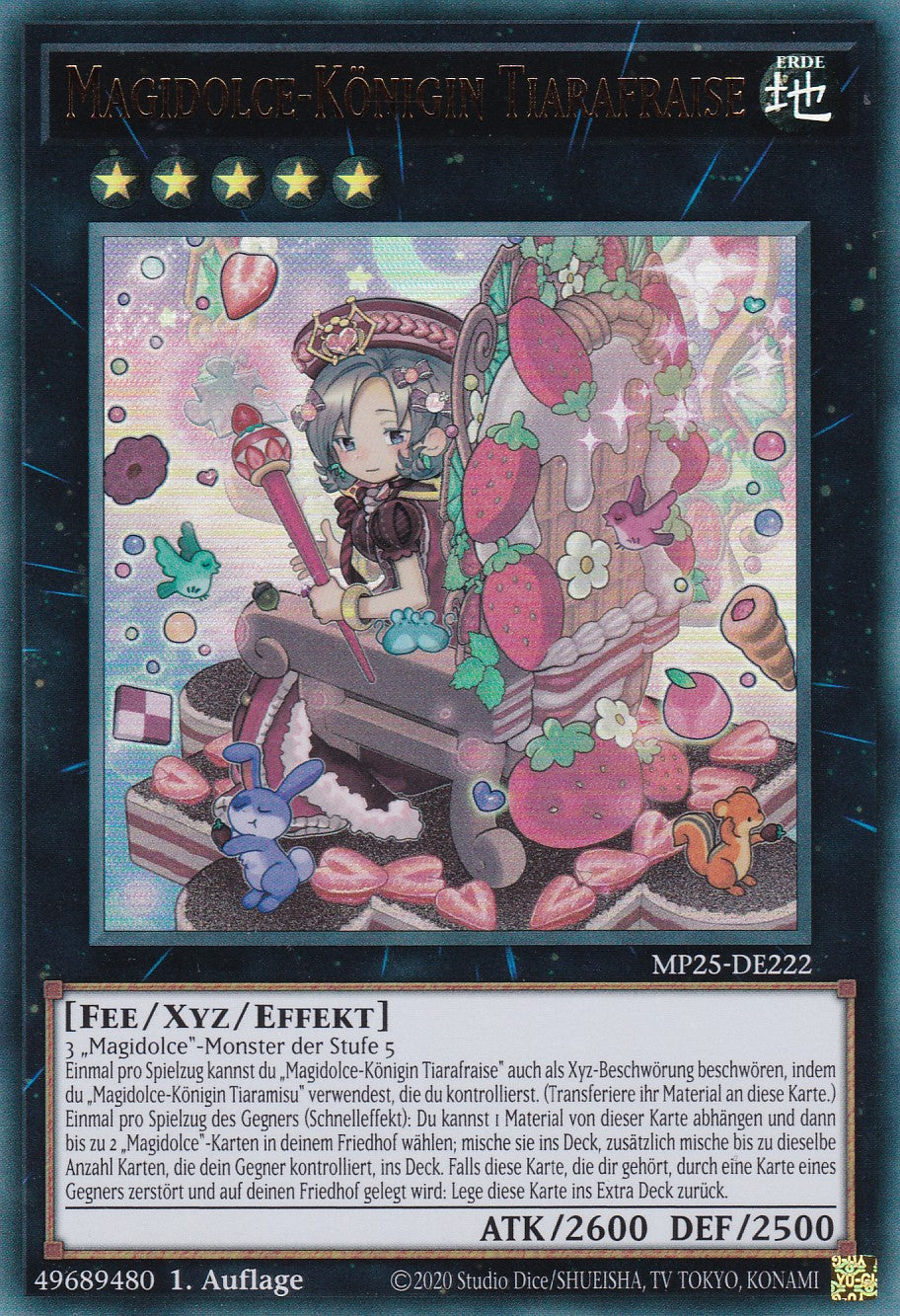 Magidolce-Königin Tiarafraise – MP25-DE222 – Ultra Rare – 1. Auflage – Deutsch – 2025 Mega-Pack Tin
