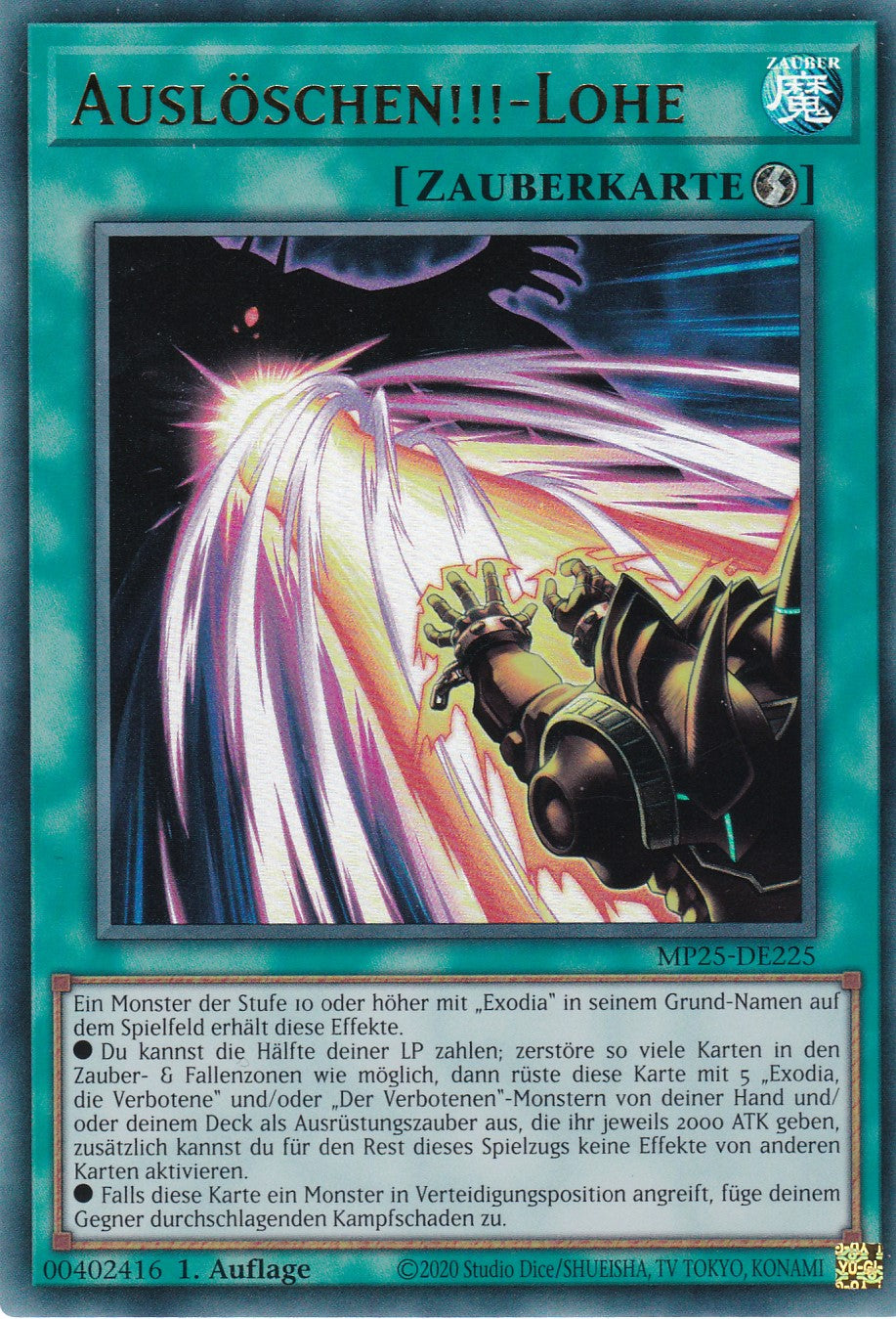 Auslöschen!!!-Lohe – MP25-DE225 – Ultra Rare – 1. Auflage – Deutsch – 2025 Mega-Pack Tin