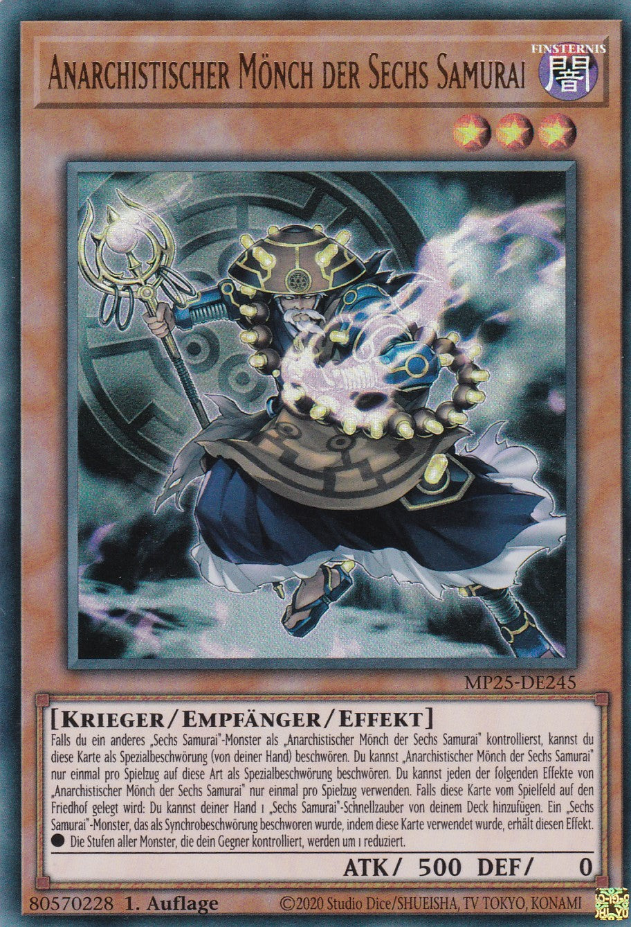 Anarchistischer Mönch der Sechs Samurai – MP25-DE245 – Ultra Rare – 1. Auflage – Deutsch – 2025 Mega-Pack Tin