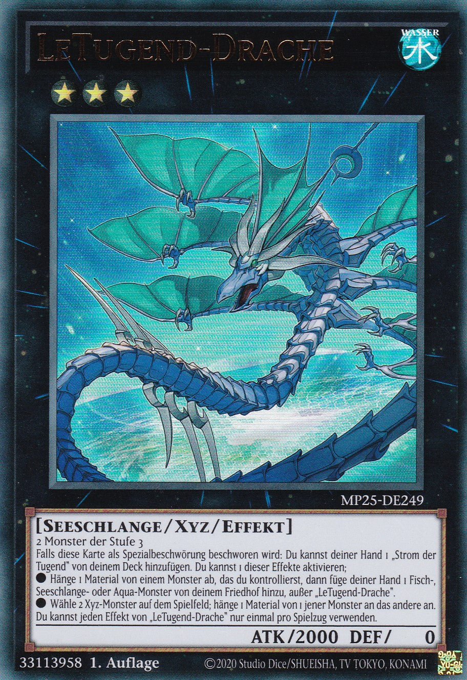 LeTugend-Drache – MP25-DE249 – Ultra Rare – 1. Auflage – Deutsch – 2025 Mega-Pack Tin