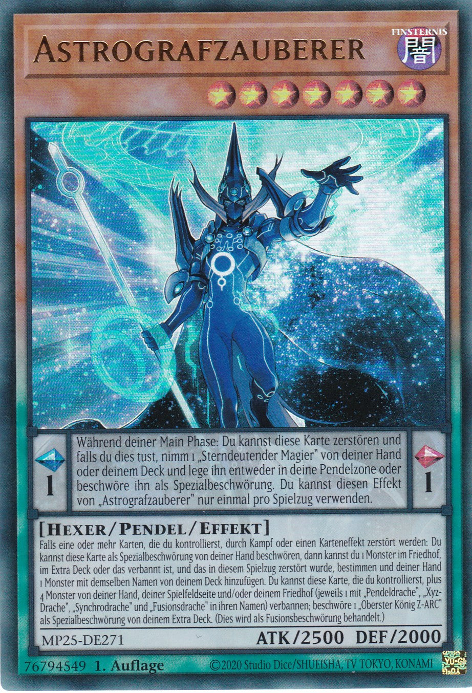 Astrografzauberer – MP25-DE271 – Ultra Rare – 1. Auflage – Deutsch – 2025 Mega-Pack Tin