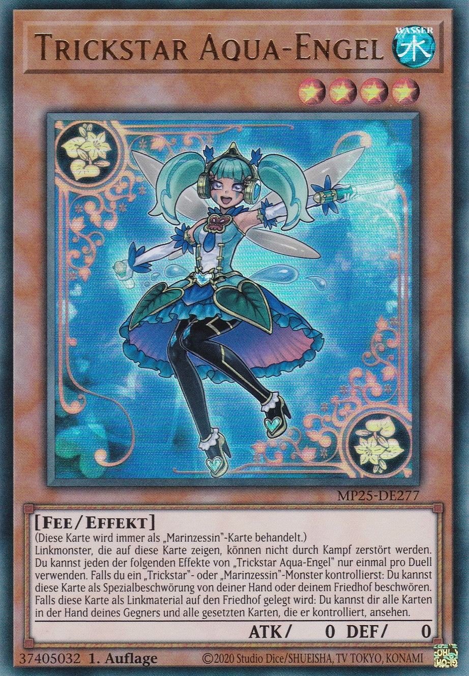 Trickstar Aqua-Engel – MP25-DE277 – Ultra Rare – 1. Auflage – Deutsch – 2025 Mega-Pack Tin