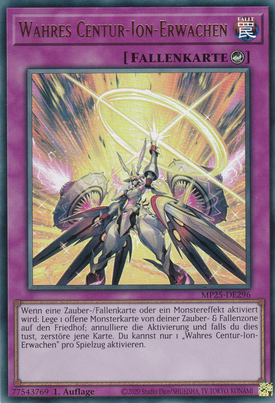 Wahres Centur-Ion-Erwachen – MP25-DE296 – Ultra Rare – 1. Auflage – Deutsch – 2025 Mega-Pack Tin