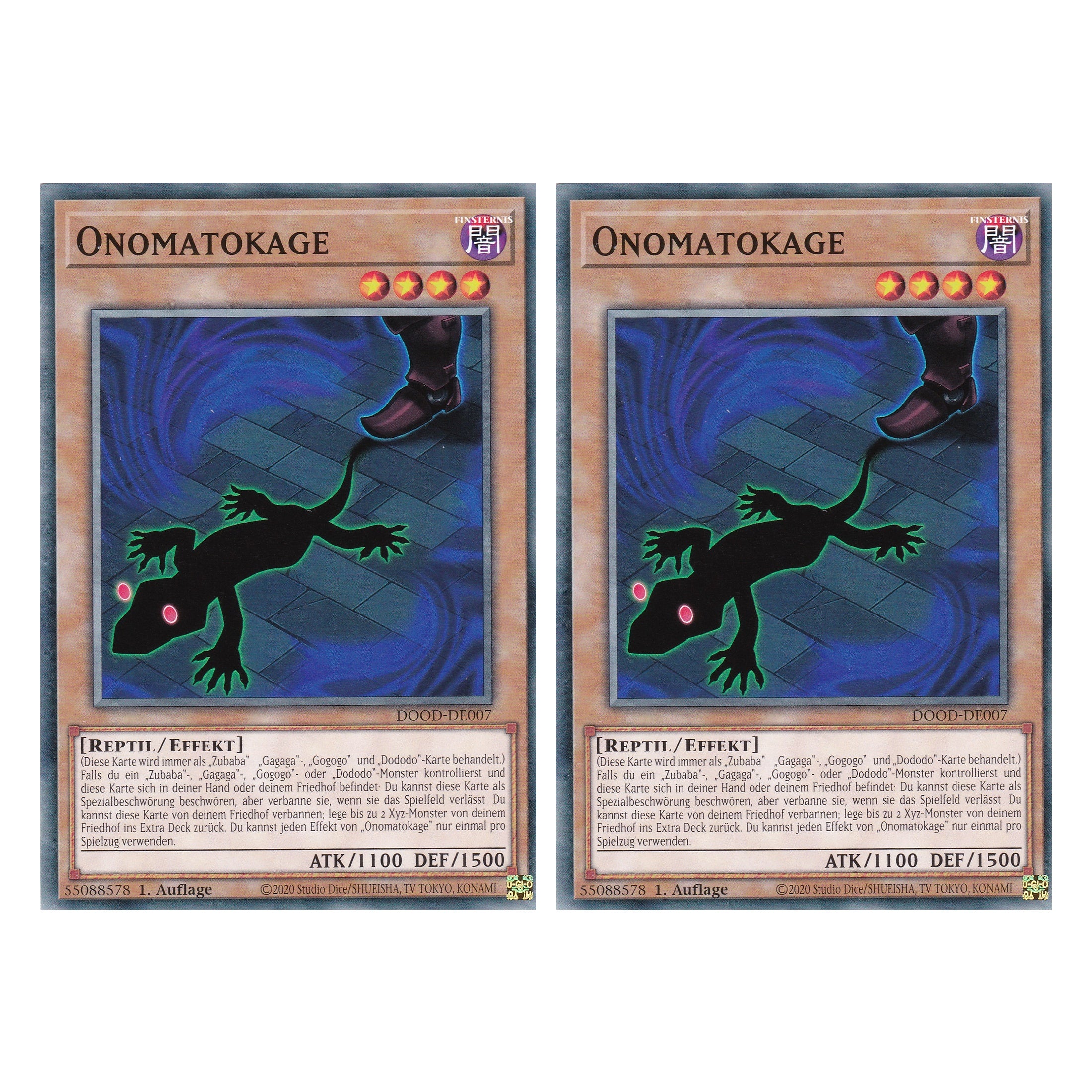 Onomatokage - DOOD-DE007 - Common - Deutsch - 1. Auflage - Doom of Dimensions - Duo Set (2 Stück) - Yu-Gi-Oh!