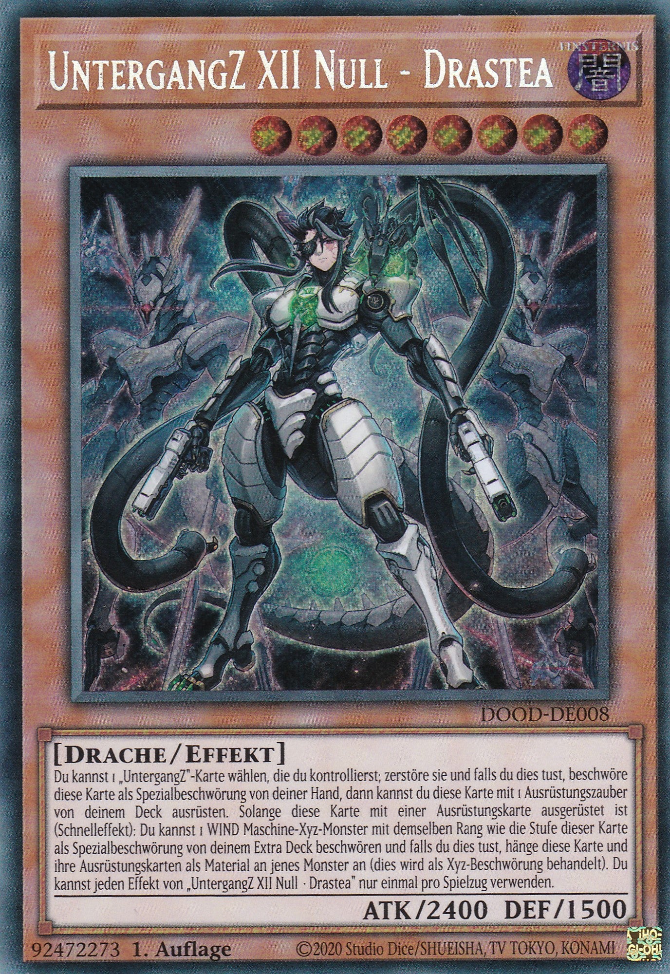 UntergangZ XII Null - Drastea – DOOD-DE008 – Secret Rare – 1. Auflage – Deutsch – Doom of Dimensions