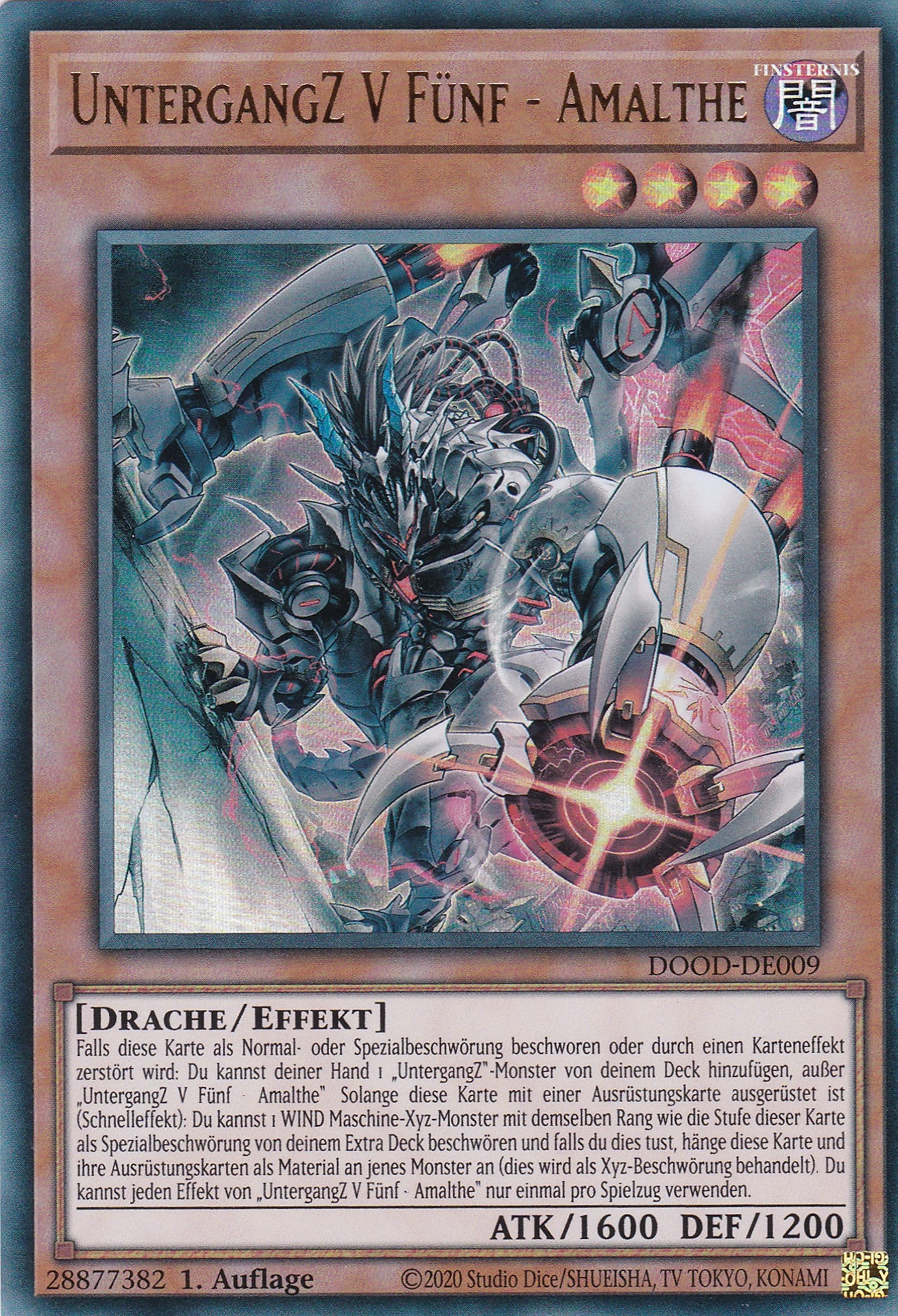 UntergangZ V Fünf - Amalthe – DOOD-DE009 – Ultra Rare – 1. Auflage – Deutsch – Doom of Dimensions