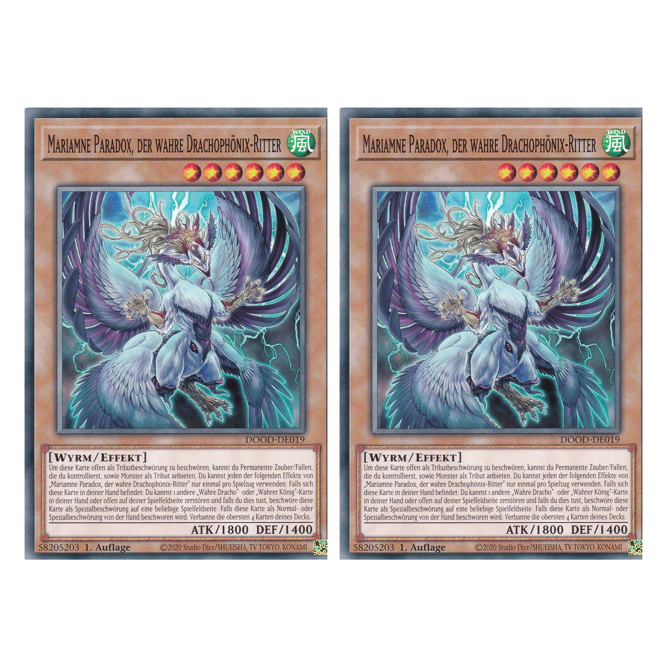 Mariamne Paradox, der wahre Drachophönix-Ritter - DOOD-DE019 - Common - Deutsch - 1. Auflage - Doom of Dimensions - Duo Set (2 Stück) - Yu-Gi-Oh!