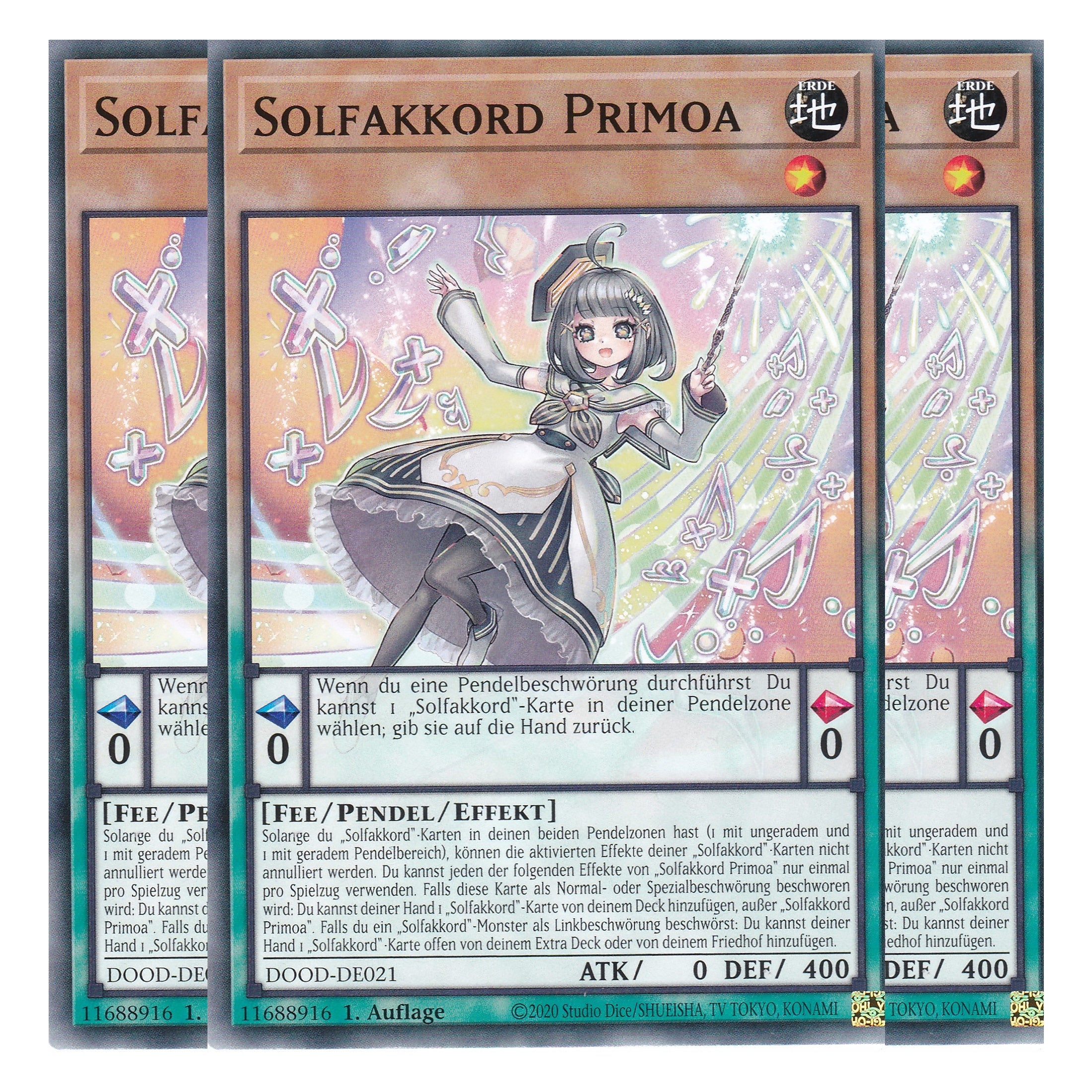 Solfakkord Primoa - DOOD-DE021 - Common - Deutsch - 1. Auflage - Doom of Dimensions - Playset (3 Kopien) - Yu-Gi-Oh!