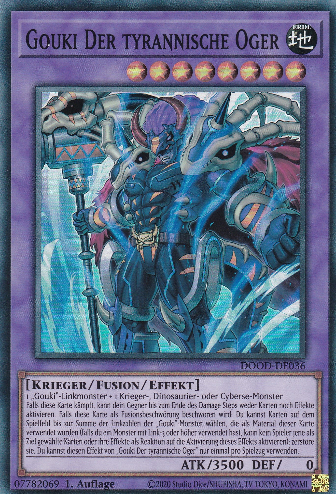 Gouki der Tyrannische Oger – DOOD-DE036 – Super Rare – 1. Auflage – Deutsch – Doom of Dimensions