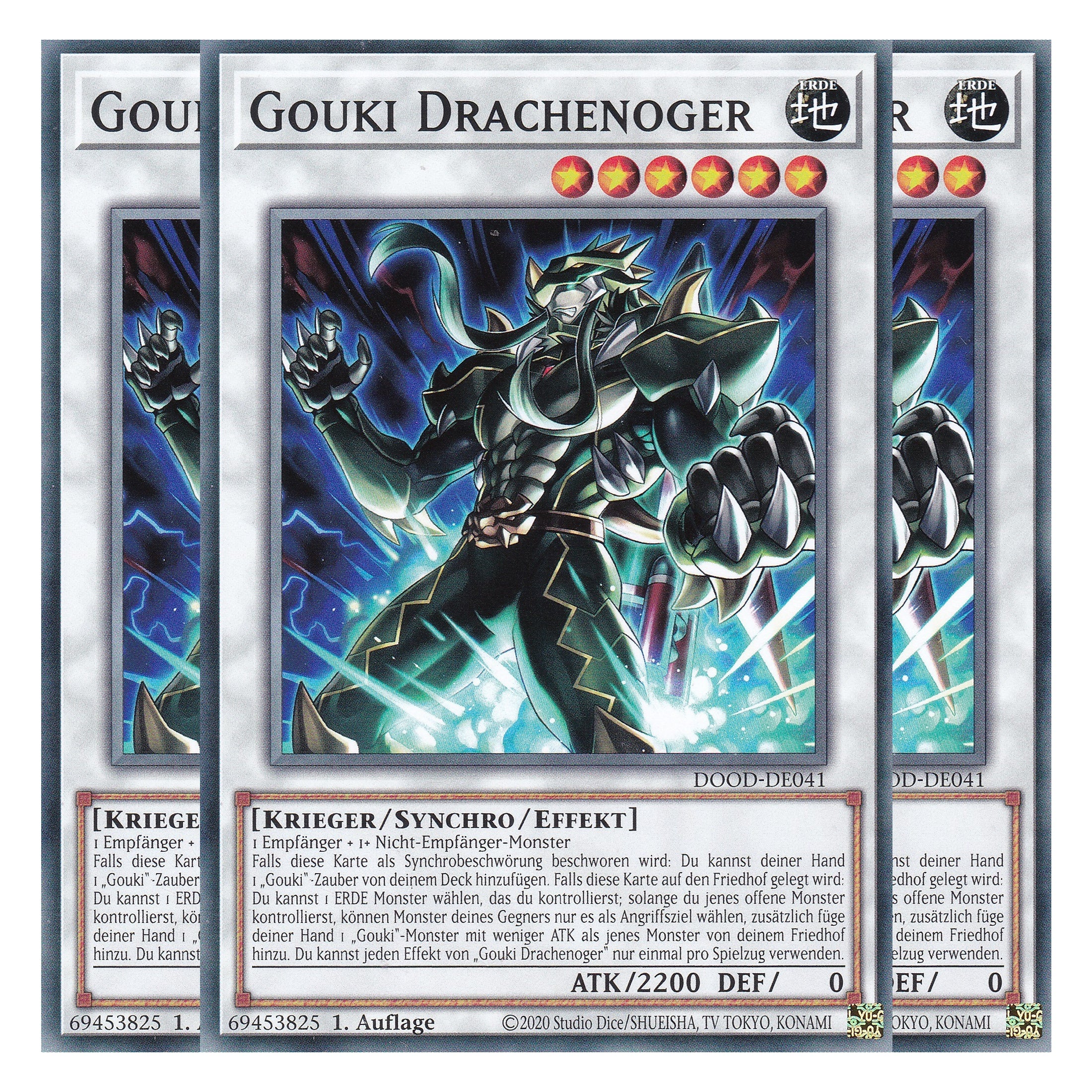 Gouki Drachenoger - DOOD-DE041 - Common - Deutsch - 1. Auflage - Doom of Dimensions - Playset (3 Kopien) - Yu-Gi-Oh!