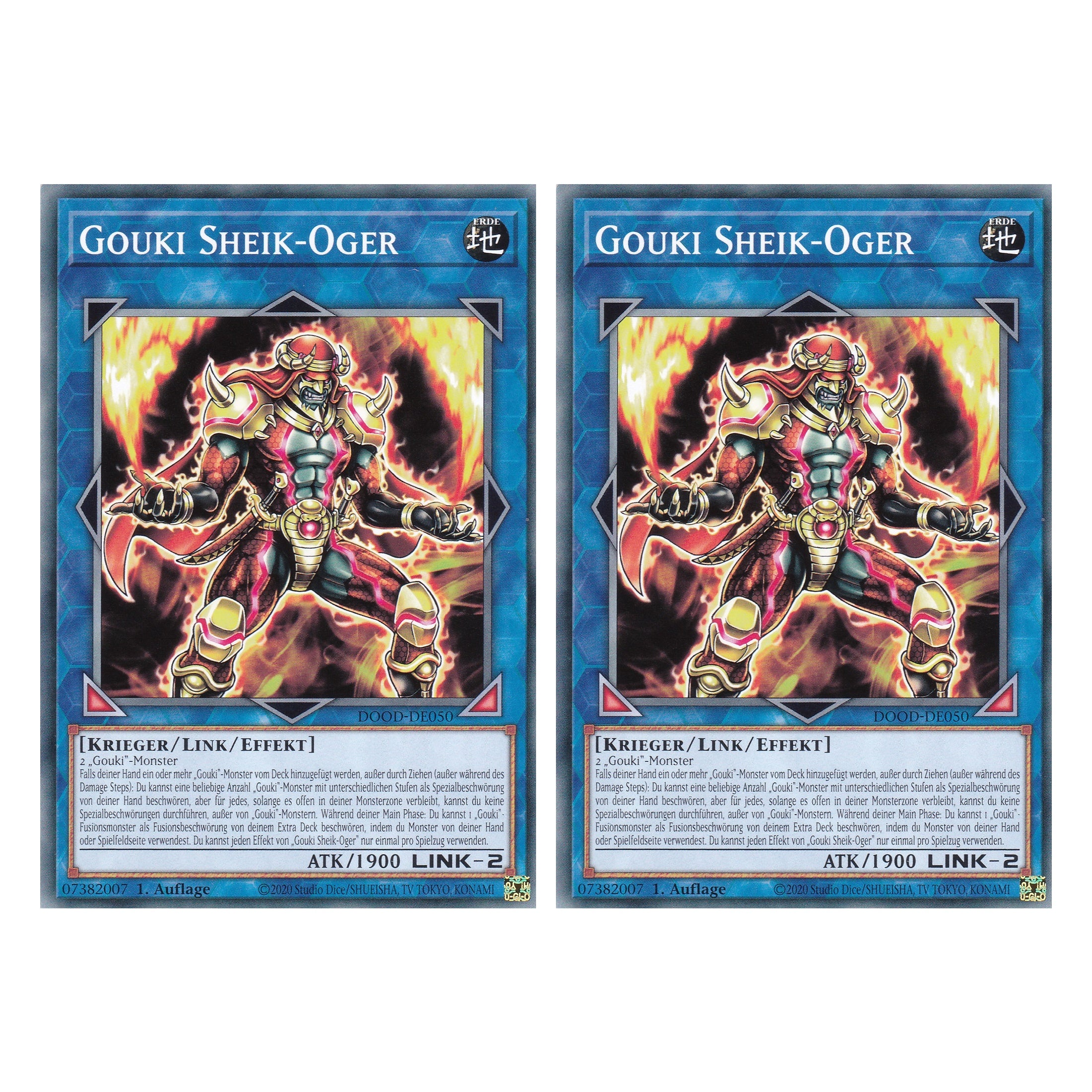 Gouki Sheik-Oger - DOOD-DE050 - Common - Deutsch - 1. Auflage - Doom of Dimensions - Duo Set (2 Stück) - Yu-Gi-Oh!