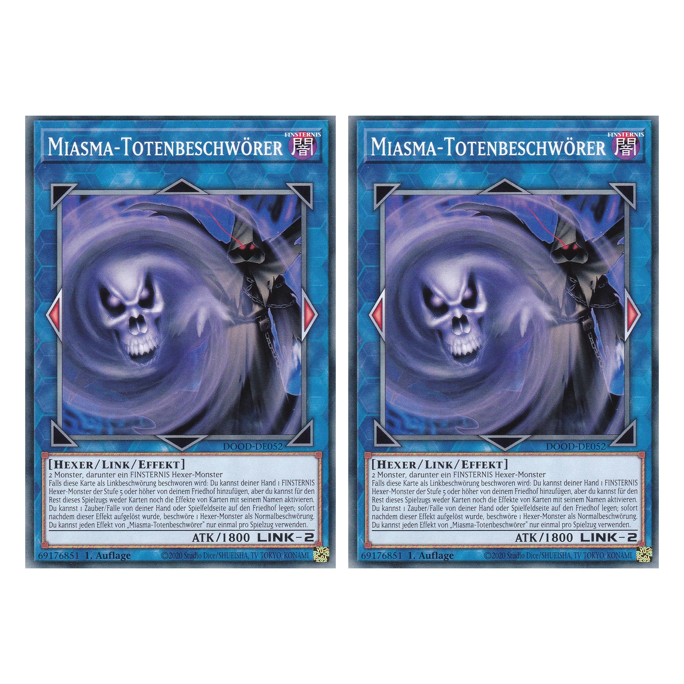 Miasma-Totenbeschwörer - DOOD-DE052 - Common - Deutsch - 1. Auflage - Doom of Dimensions - Duo Set (2 Stück) - Yu-Gi-Oh!