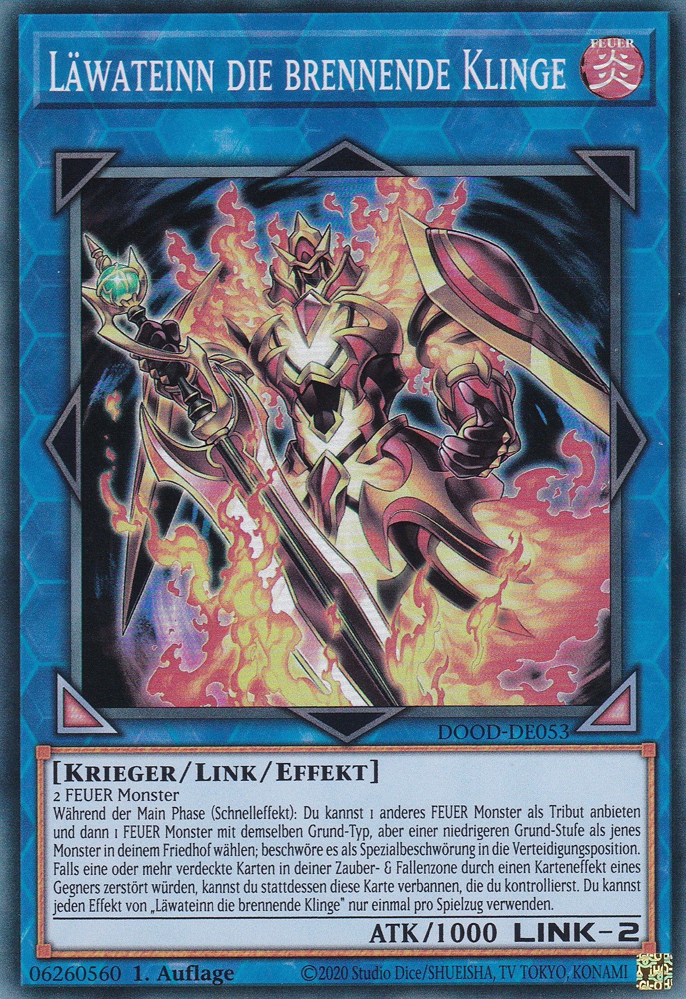 Läwateinn die brennende Klinge – DOOD-DE053 – Super Rare – 1. Auflage – Deutsch – Doom of Dimensions