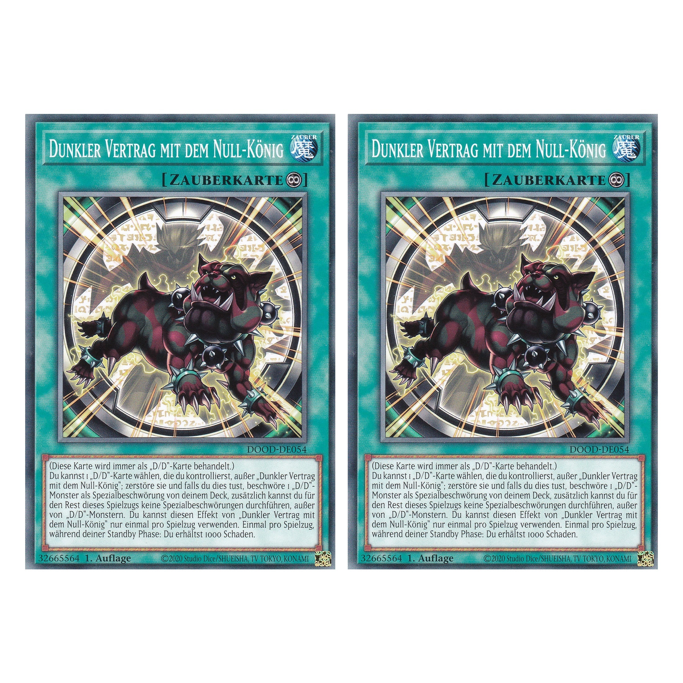 Dunkler Vertrag mit dem Null-König - DOOD-DE054 - Common - Deutsch - 1. Auflage - Doom of Dimensions - Duo Set (2 Stück) - Yu-Gi-Oh!