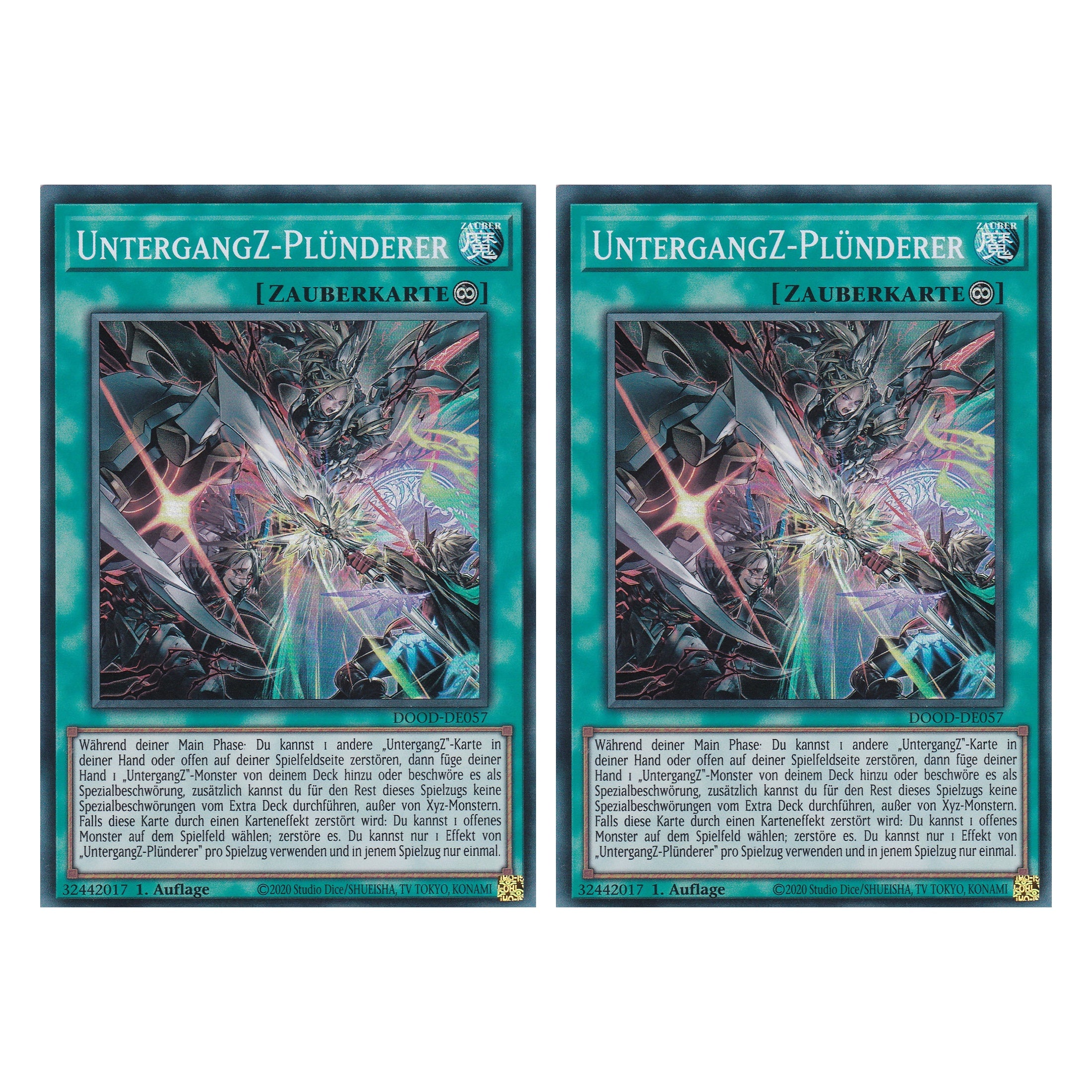UntergangZ-Plünderer - DOOD-DE057 - Super Rare - Deutsch - 1. Auflage - Doom of Dimensions - Duo Set (2 Stück) - Yu-Gi-Oh!