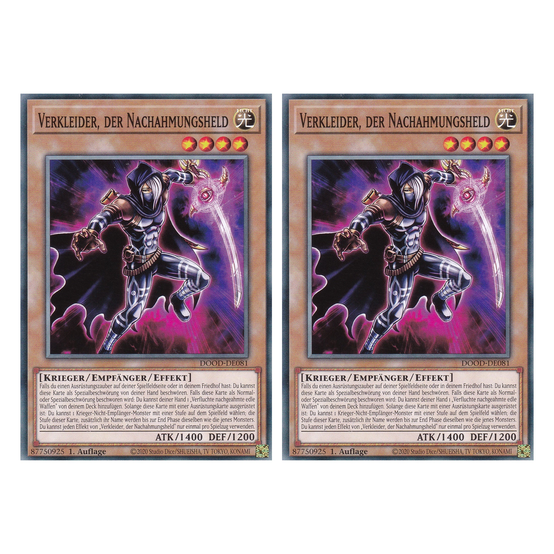 Verkleider, der Nachahmungsheld - DOOD-DE081 - Common - Deutsch - 1. Auflage - Doom of Dimensions - Duo Set (2 Stück) - Yu-Gi-Oh!