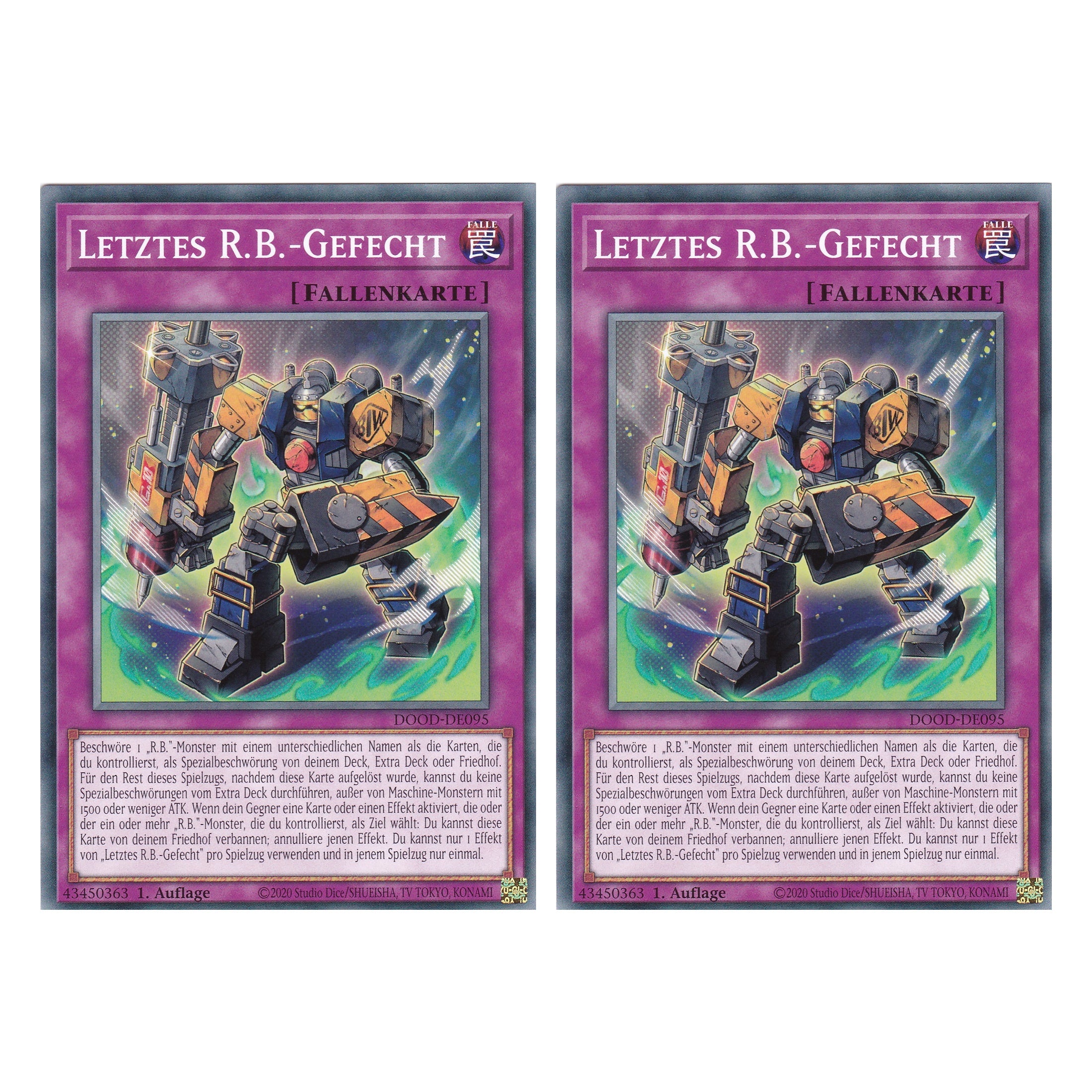 Letztes R.B.-Gefecht - DOOD-DE095 - Common - Deutsch - 1. Auflage - Doom of Dimensions - Duo Set (2 Stück) - Yu-Gi-Oh!