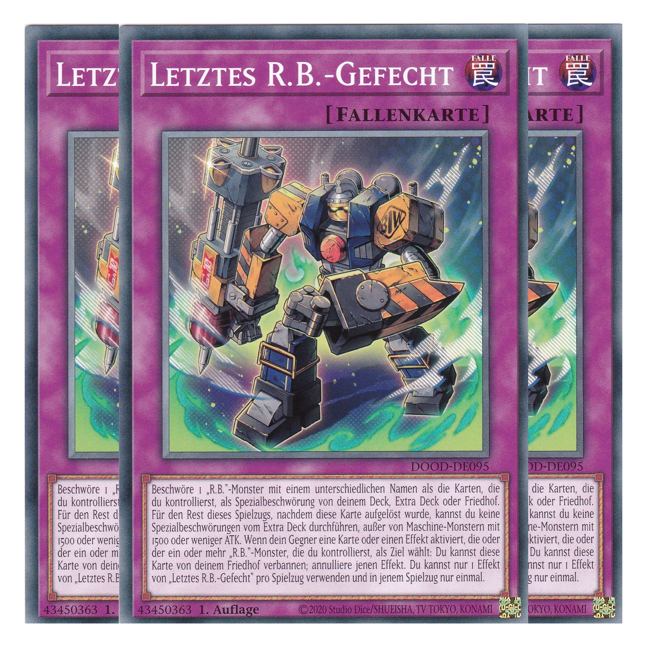 Letztes R.B.-Gefecht - DOOD-DE095 - Common - Deutsch - 1. Auflage - Doom of Dimensions - Playset (3 Kopien) - Yu-Gi-Oh!
