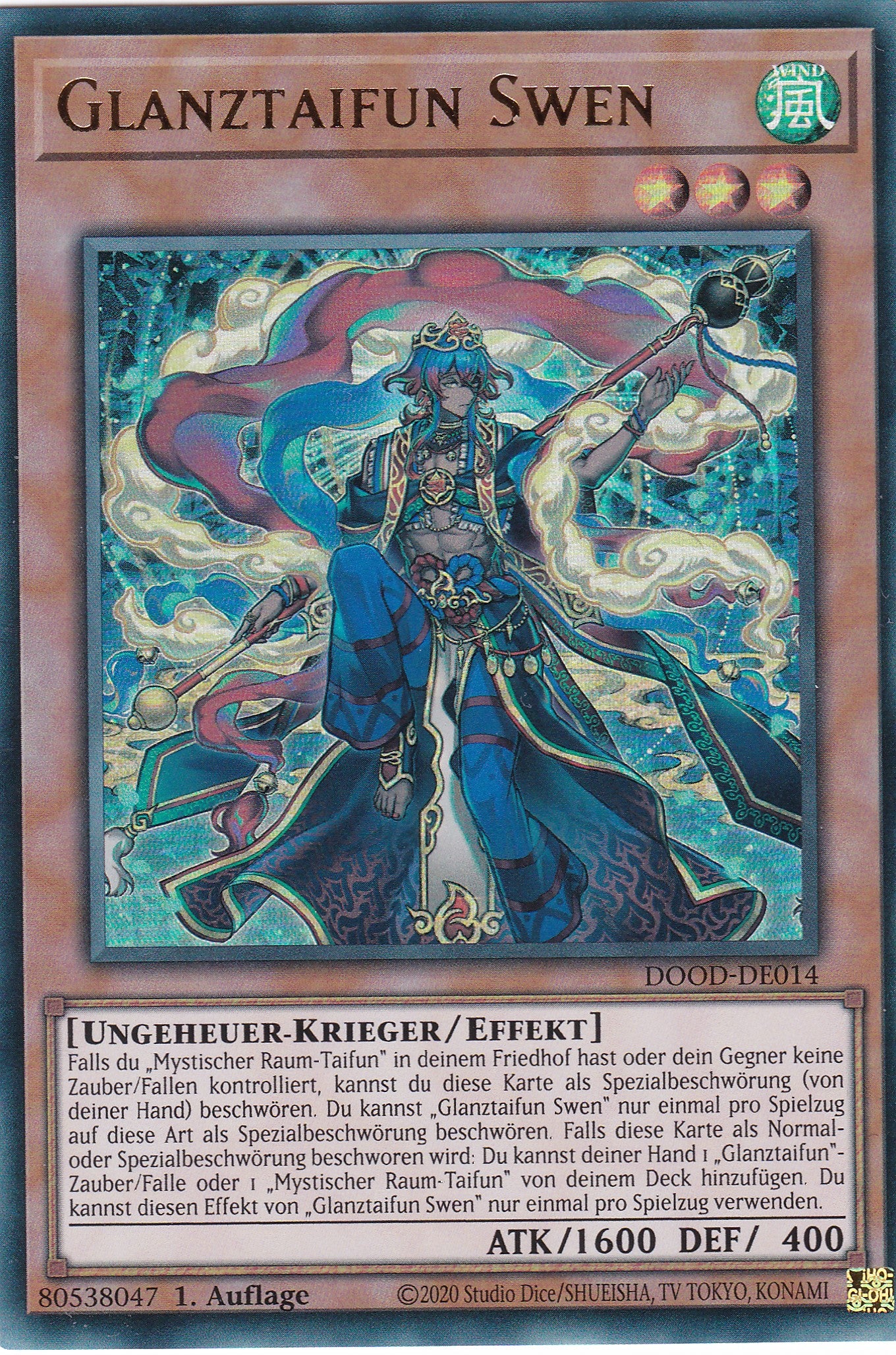 DOOD-DE014 – Glanztaifun Swen - Ultra Rare – 1. Auflage – Deutsch – Doom of Dimensions