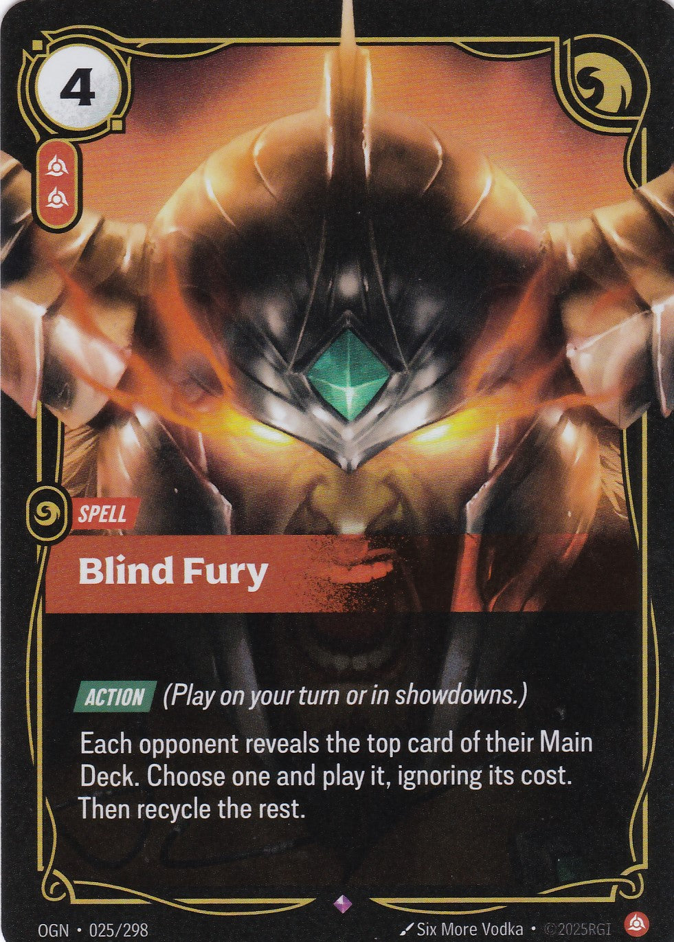 Blind Fury - OGN-025 - Rare - EN - Origins
