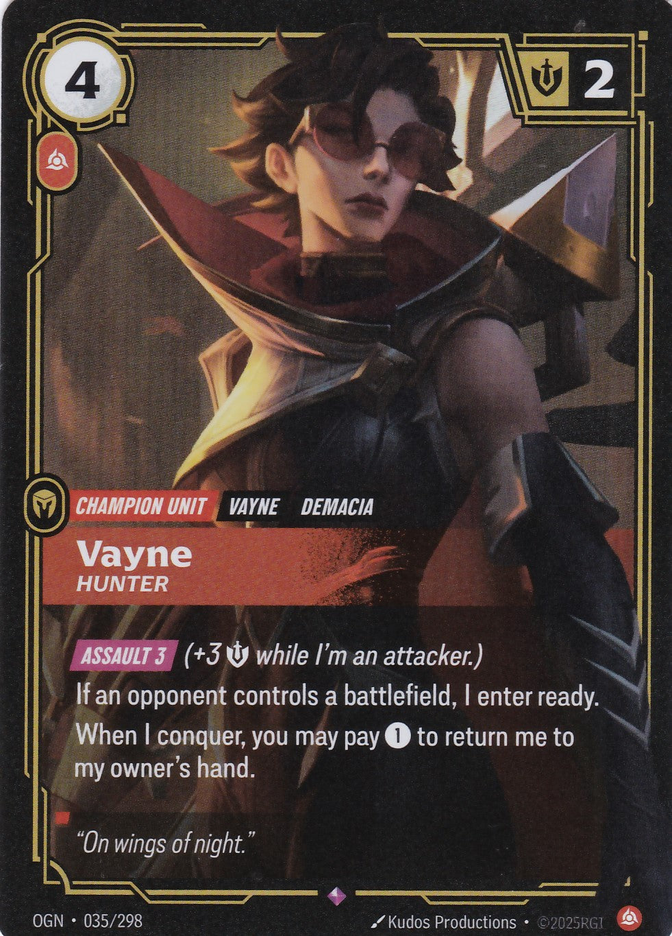Vayne, Hunter - OGN-035 - Rare - EN - Origins