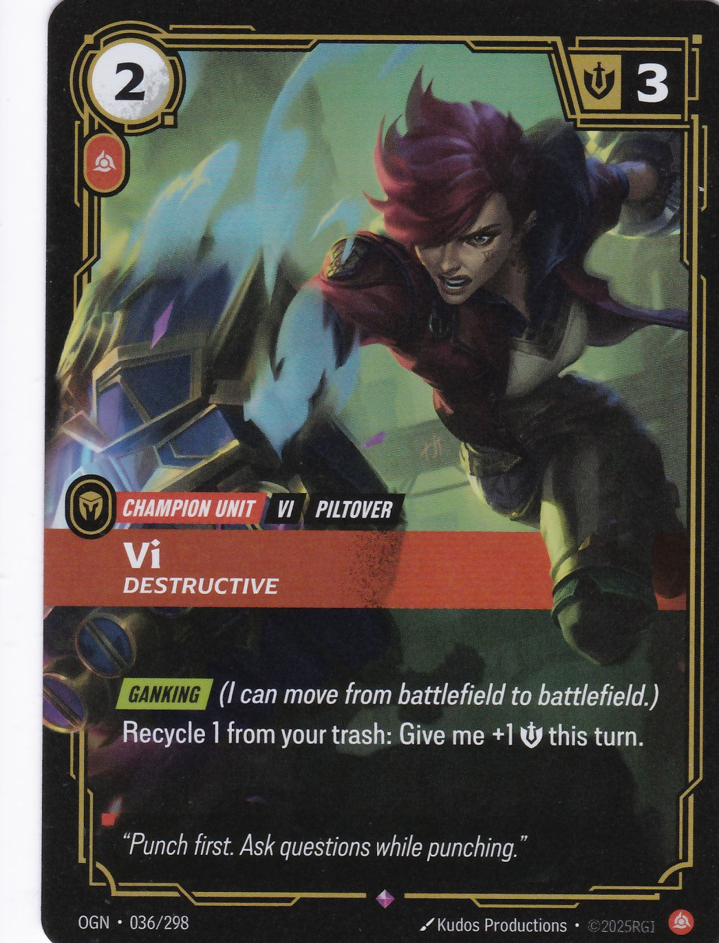 Vi, Destructive - OGN-036 - Rare - EN - Origins