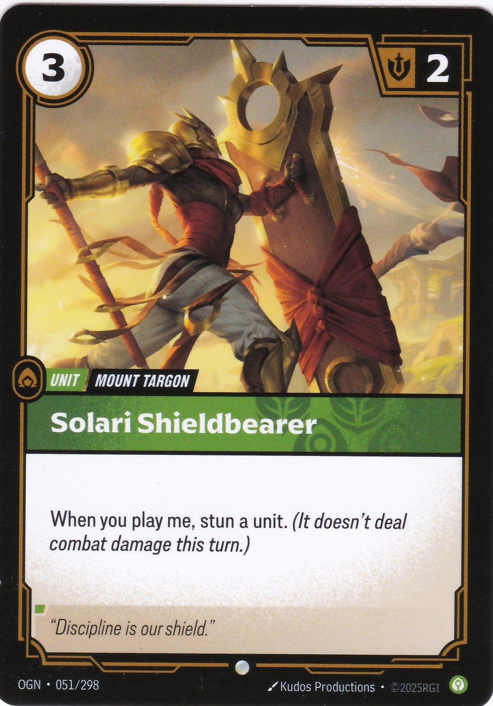 Solari Shieldbearer - OGN-051 - Common - EN - Origins