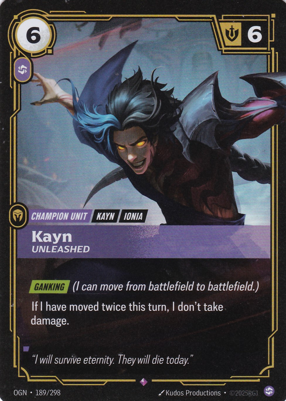 Kayn, Unleashed - OGN-189 - Rare - EN - Origins