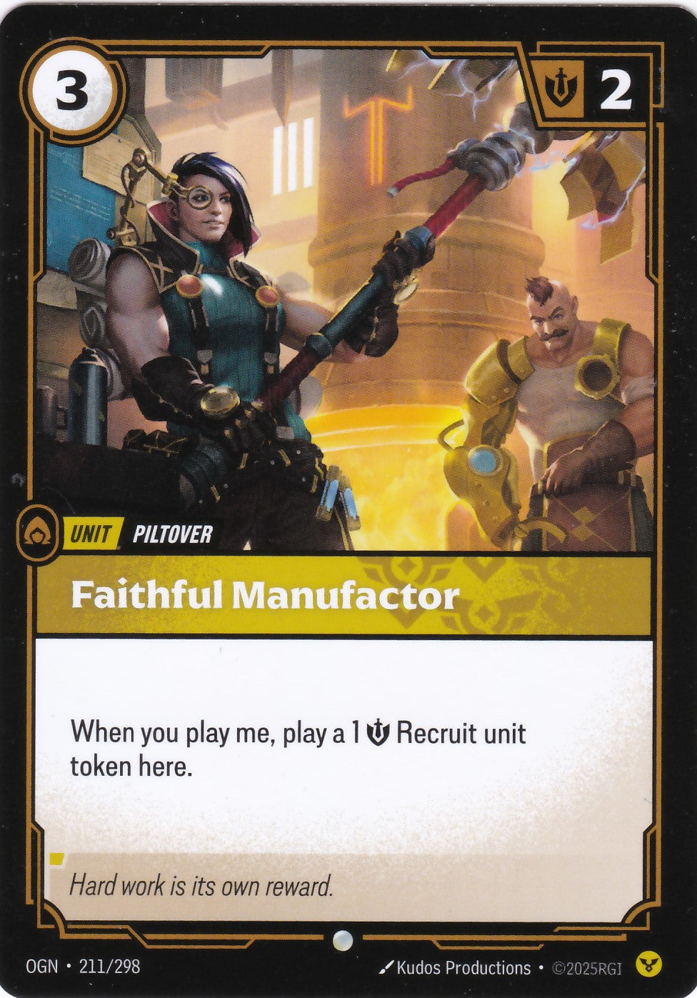 Faithful Manufactor - OGN-211 - Common - EN - Origins