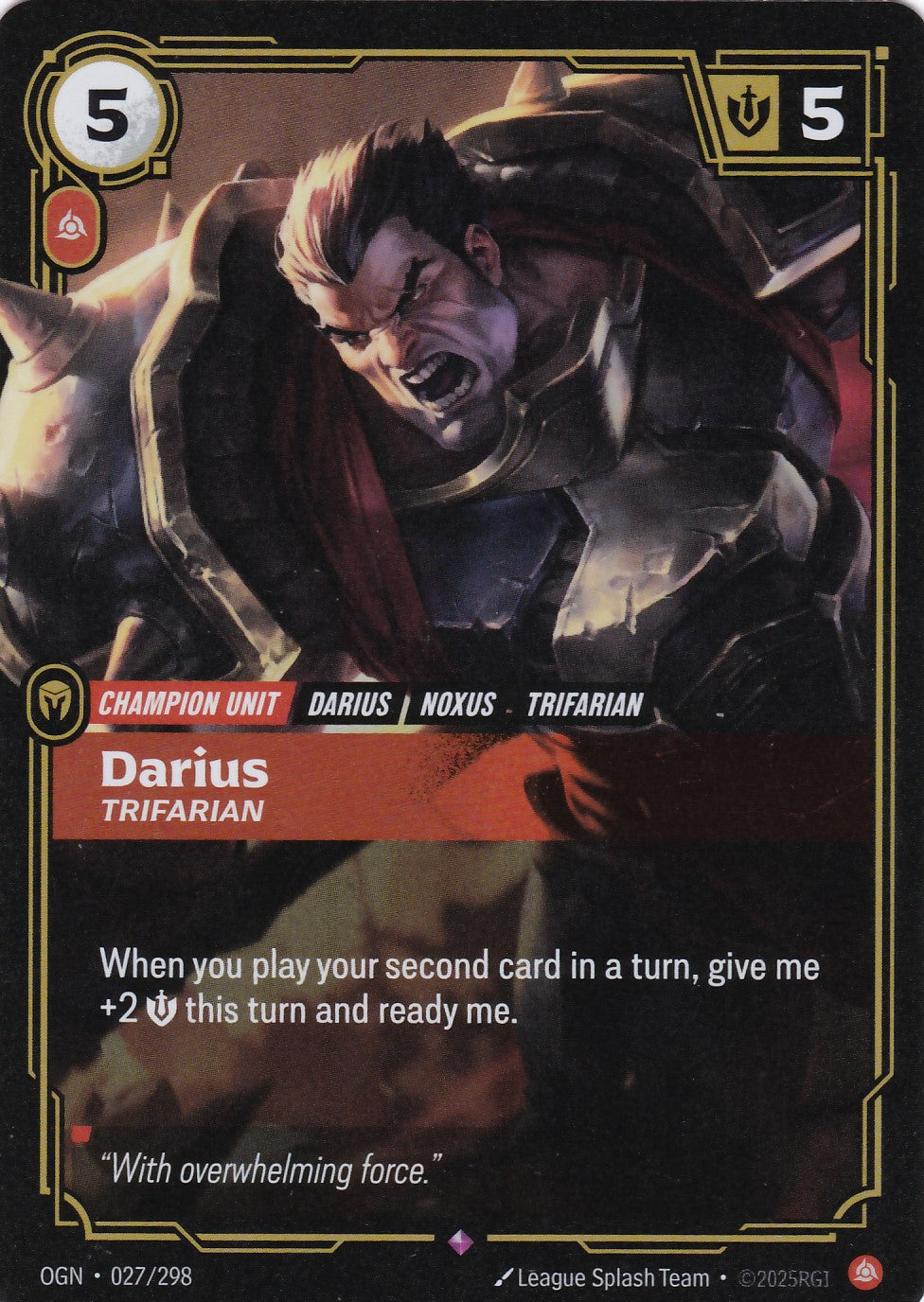 Darius, Trifarian - OGN-027 - Rare - EN - Origins