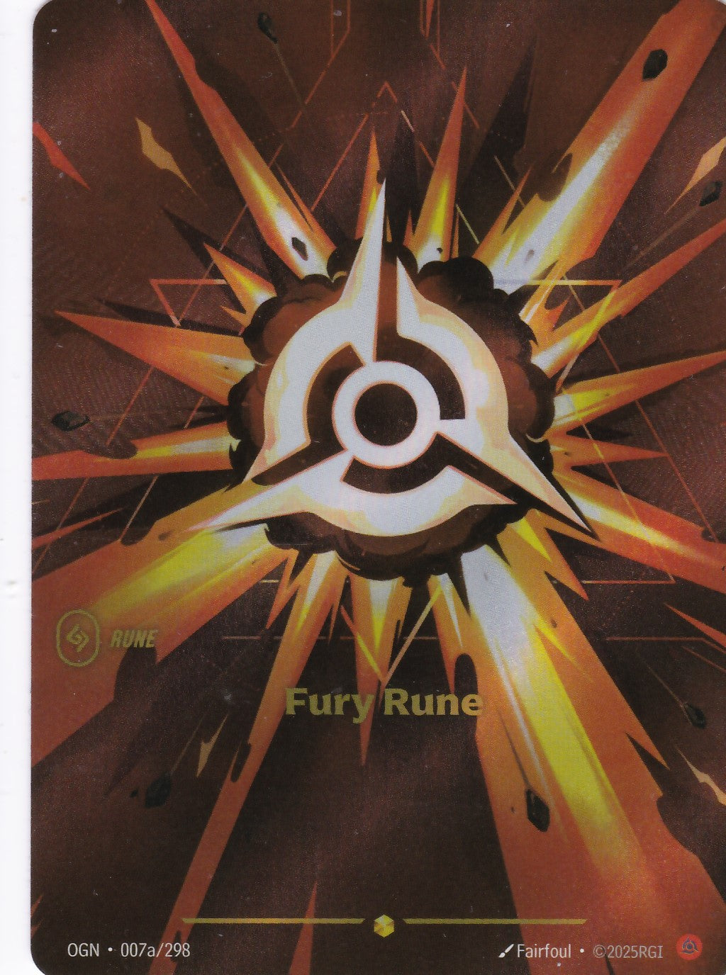 Fury Rune (Alt Art) - OGN-007a - Common - EN - Origins