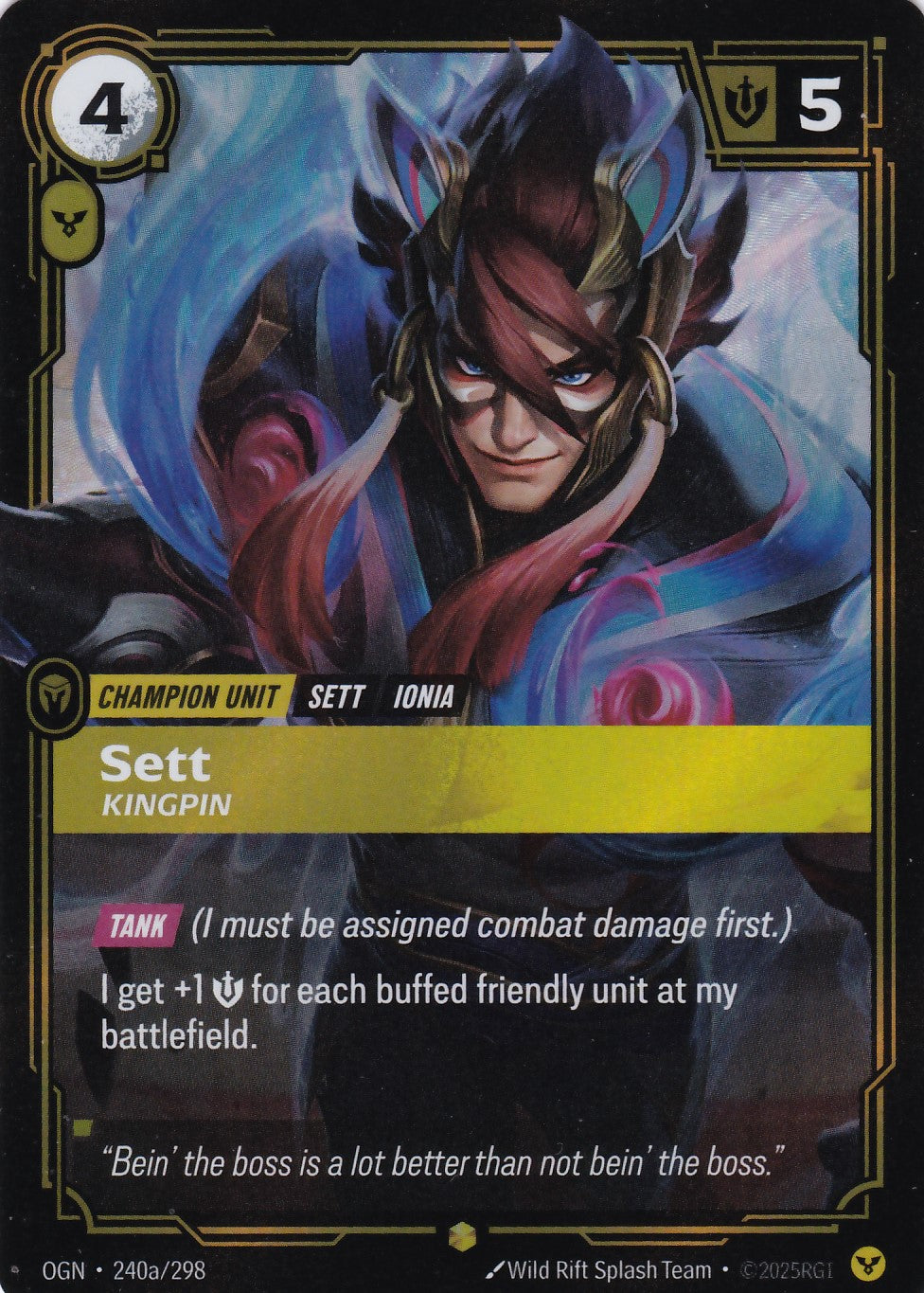 Sett, Kingpin (Alt Art) - OGN-240a - Showcase - EN - Origins