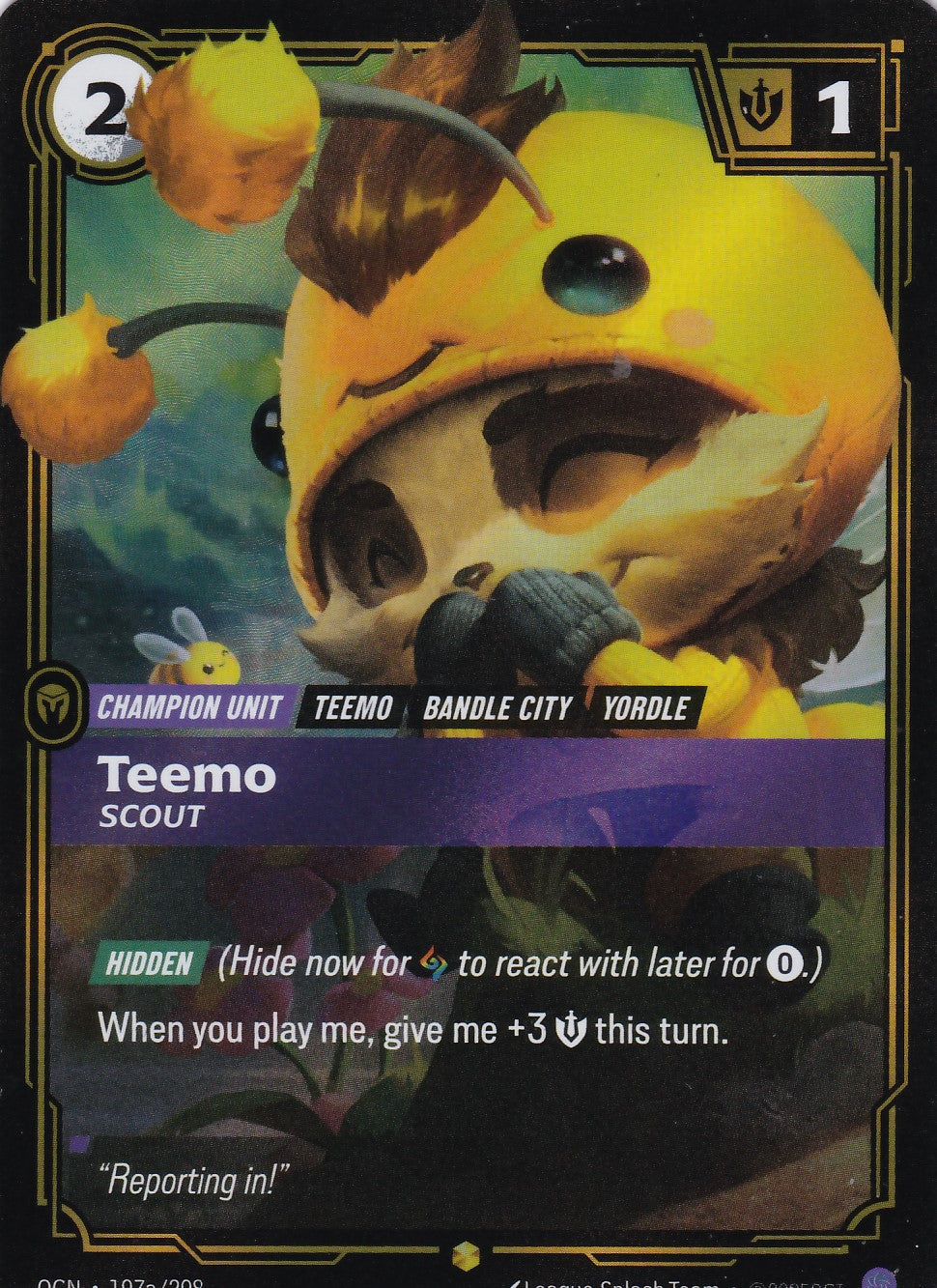 Teemo, Scout (Alt Art) - OGN-197a - Showcase - EN - Origins