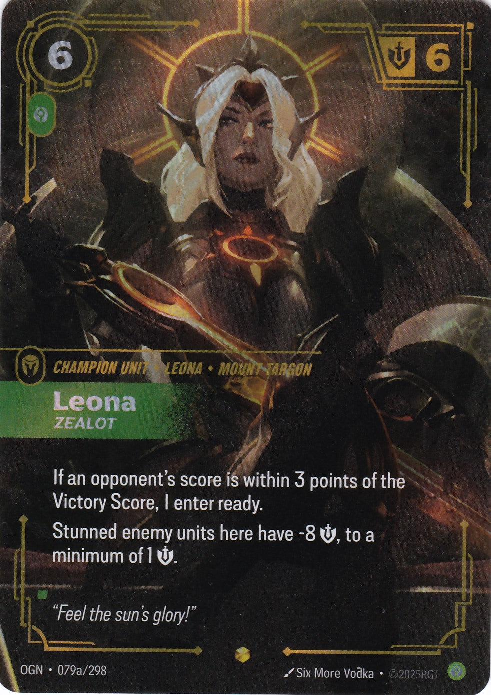 Leona, Zealot (Alt Art) - OGN-079a - Showcase - EN - Origins