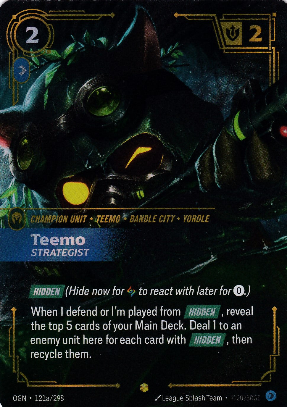 Teemo, Strategist (Alt Art) - OGN-121a - Showcase - EN - Origins