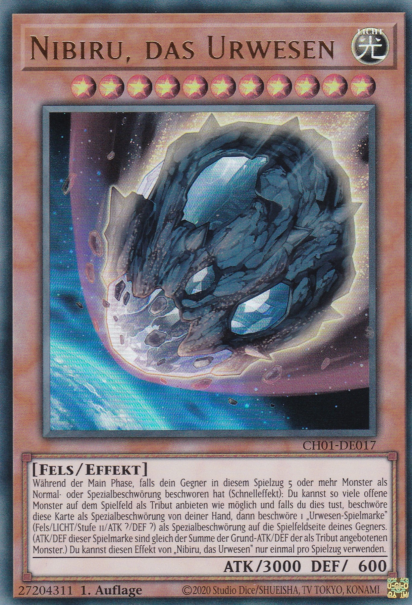 Nibiru, das Urwesen – CH01-DE017 – Ultra Rare – Deutsch – 1. Auflage – The Chronicles Deck: The Fallen & The Virtuous