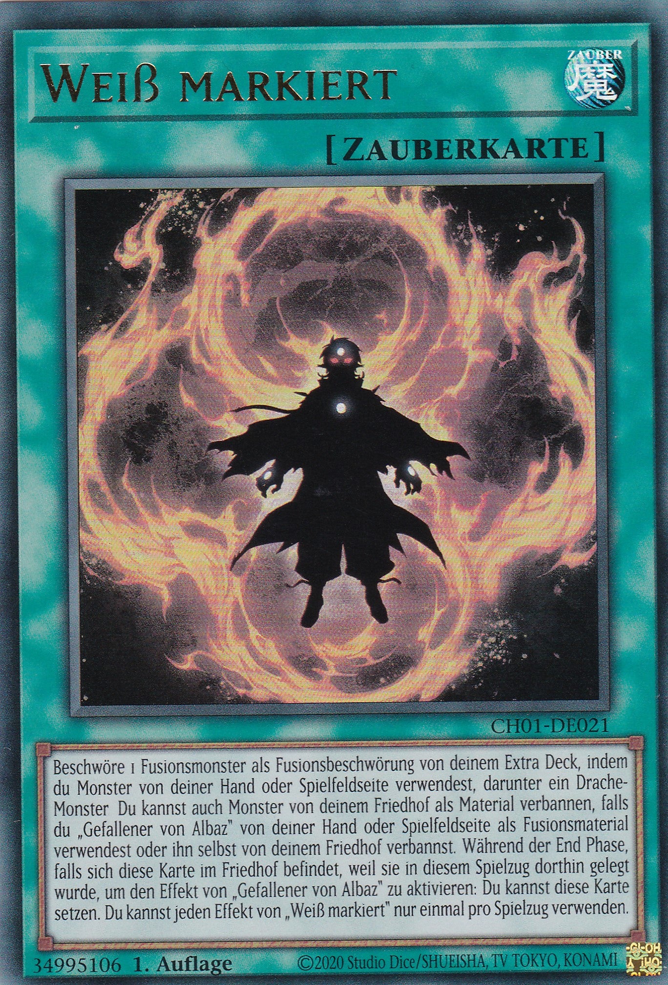 Weiß markiert – CH01-DE021 – Ultra Rare – Deutsch – 1. Auflage – The Chronicles Deck: The Fallen & The Virtuous