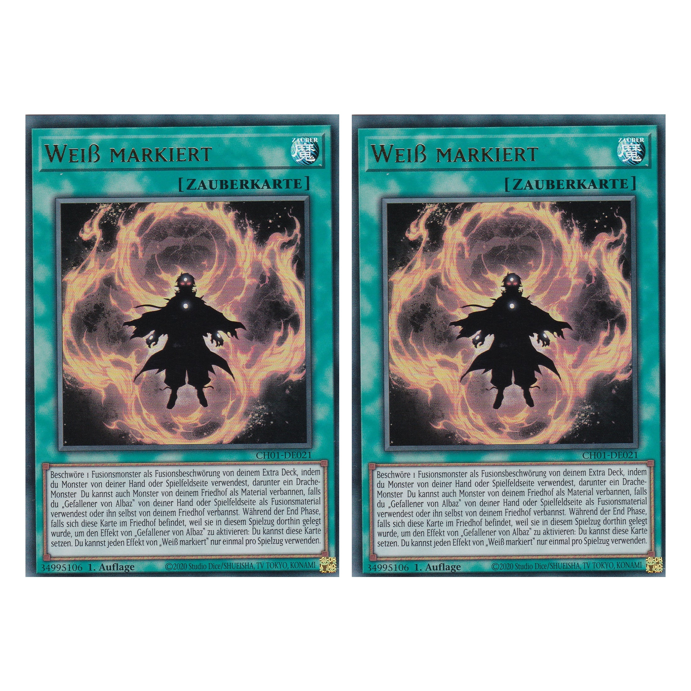 Weiß markiert - CH01-DE021 - Ultra Rare - Deutsch - 1. Auflage - The Chronicles Deck: The Fallen & The Virtuous - Duo Set (2 Stück) - Yugioh