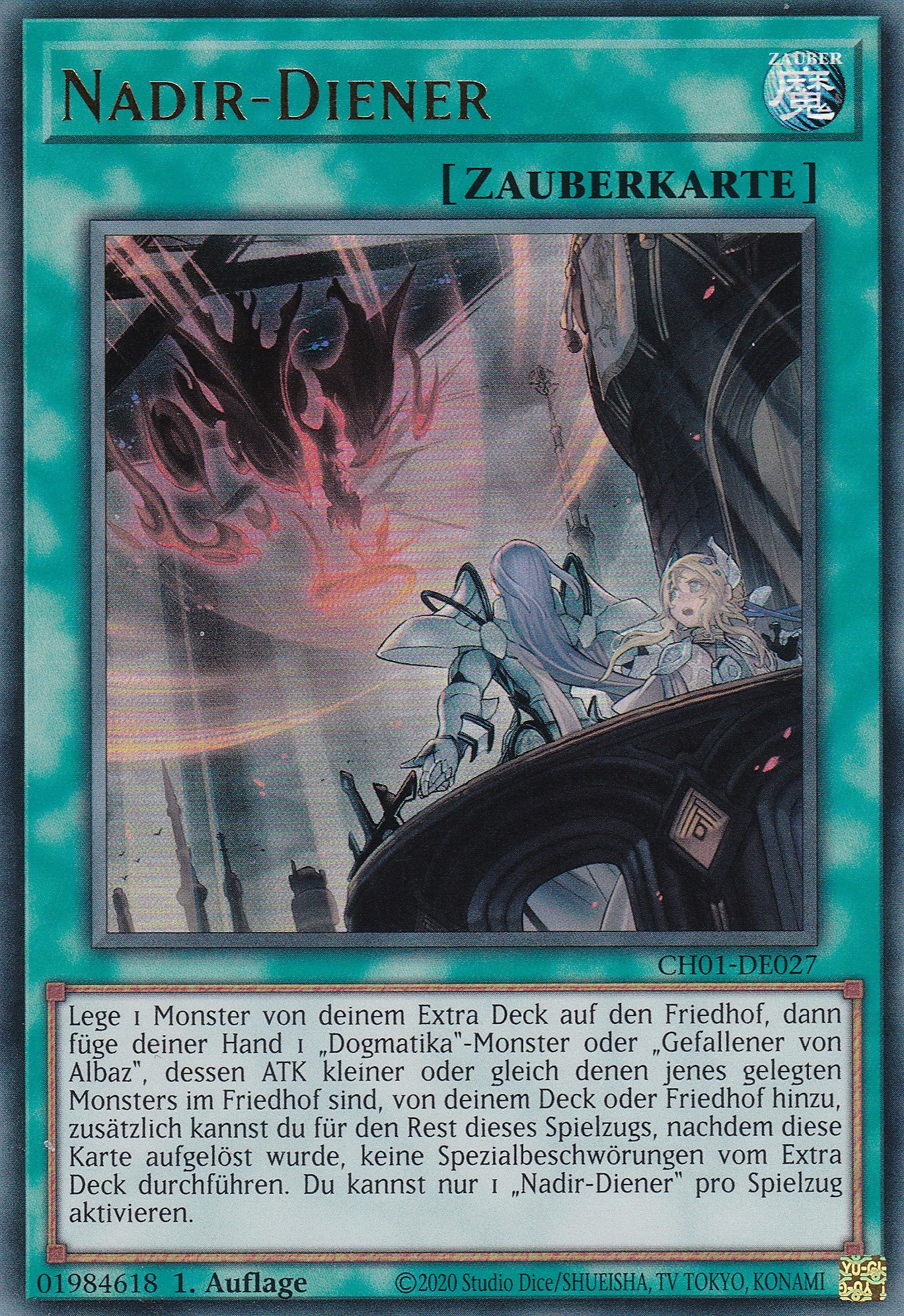 Nadir-Diener – CH01-DE027 – Ultra Rare – Deutsch – 1. Auflage – The Chronicles Deck: The Fallen & The Virtuous