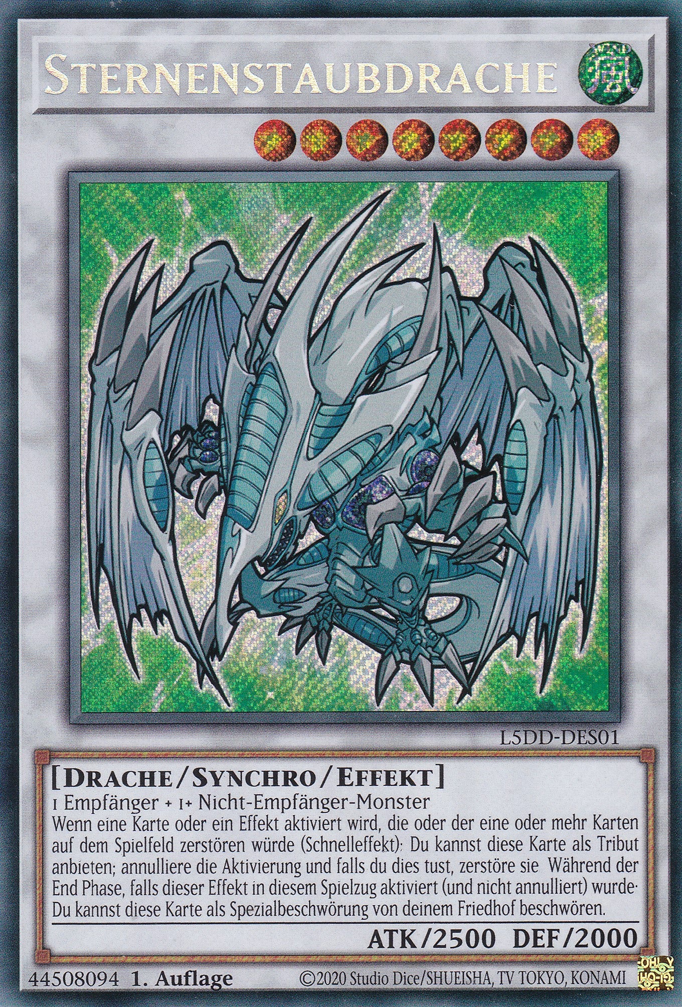 Sternenstaubdrache – L5DD-S01 – Secret Rare – DE – 1. Auflage – Legendary 5D's Decks